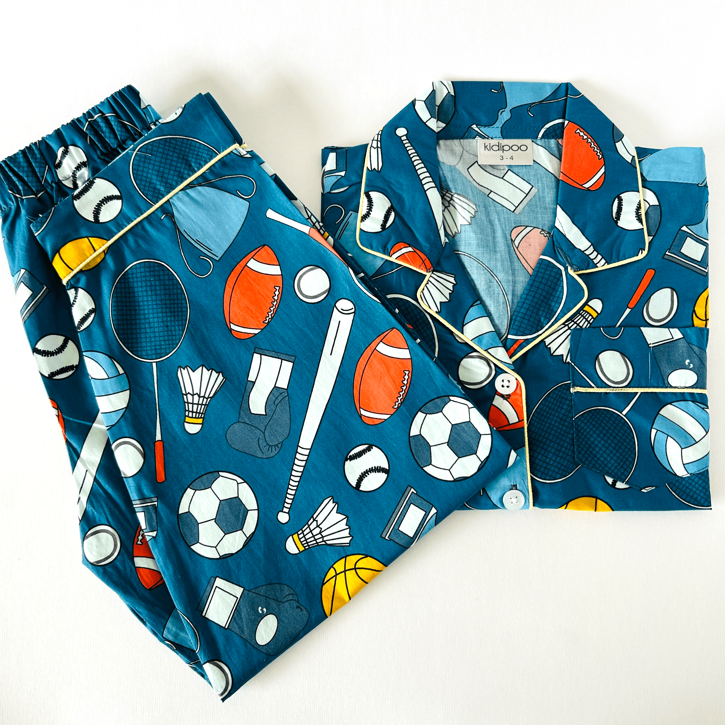 Playful Football Night Suit