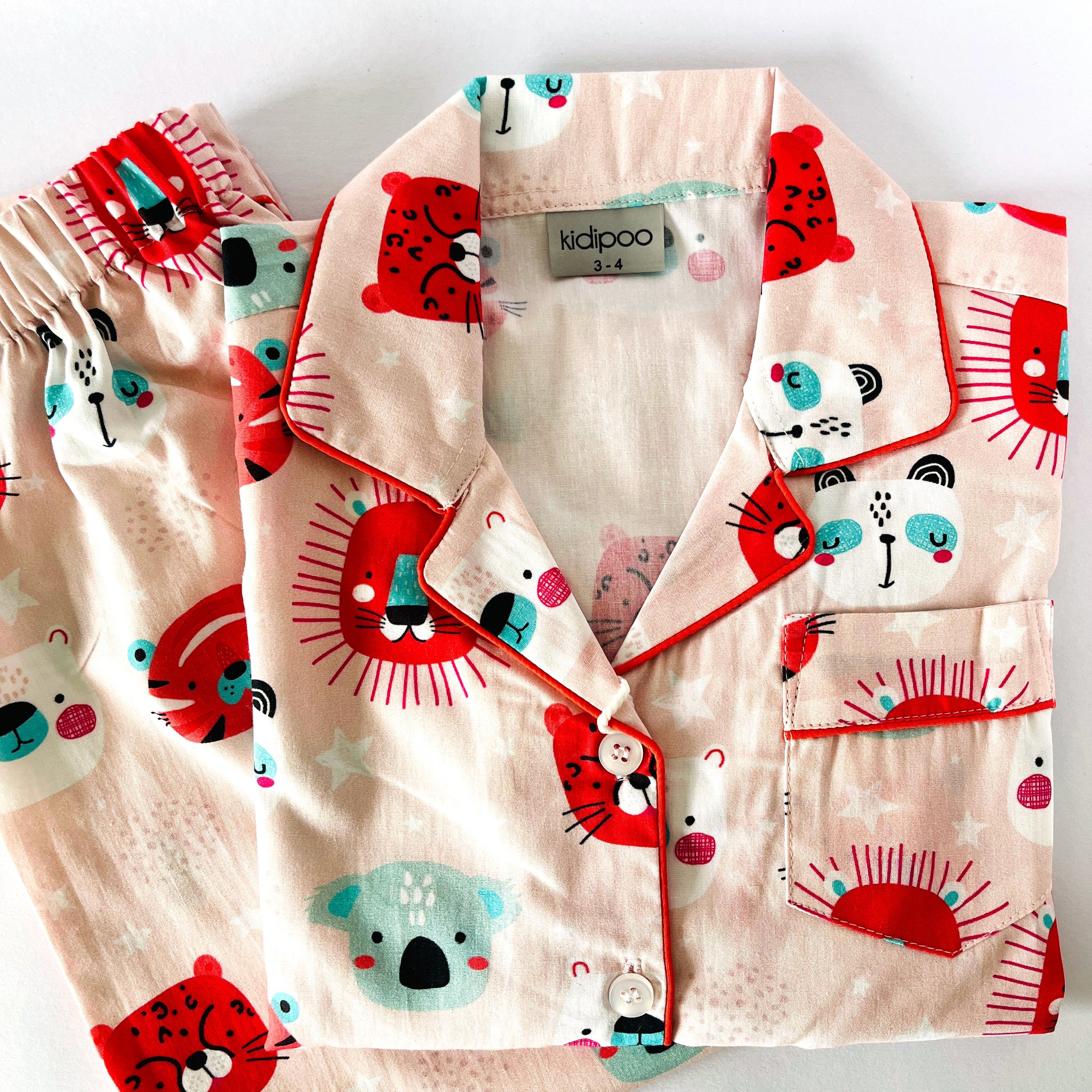 Funny Animal Faces Night Suit