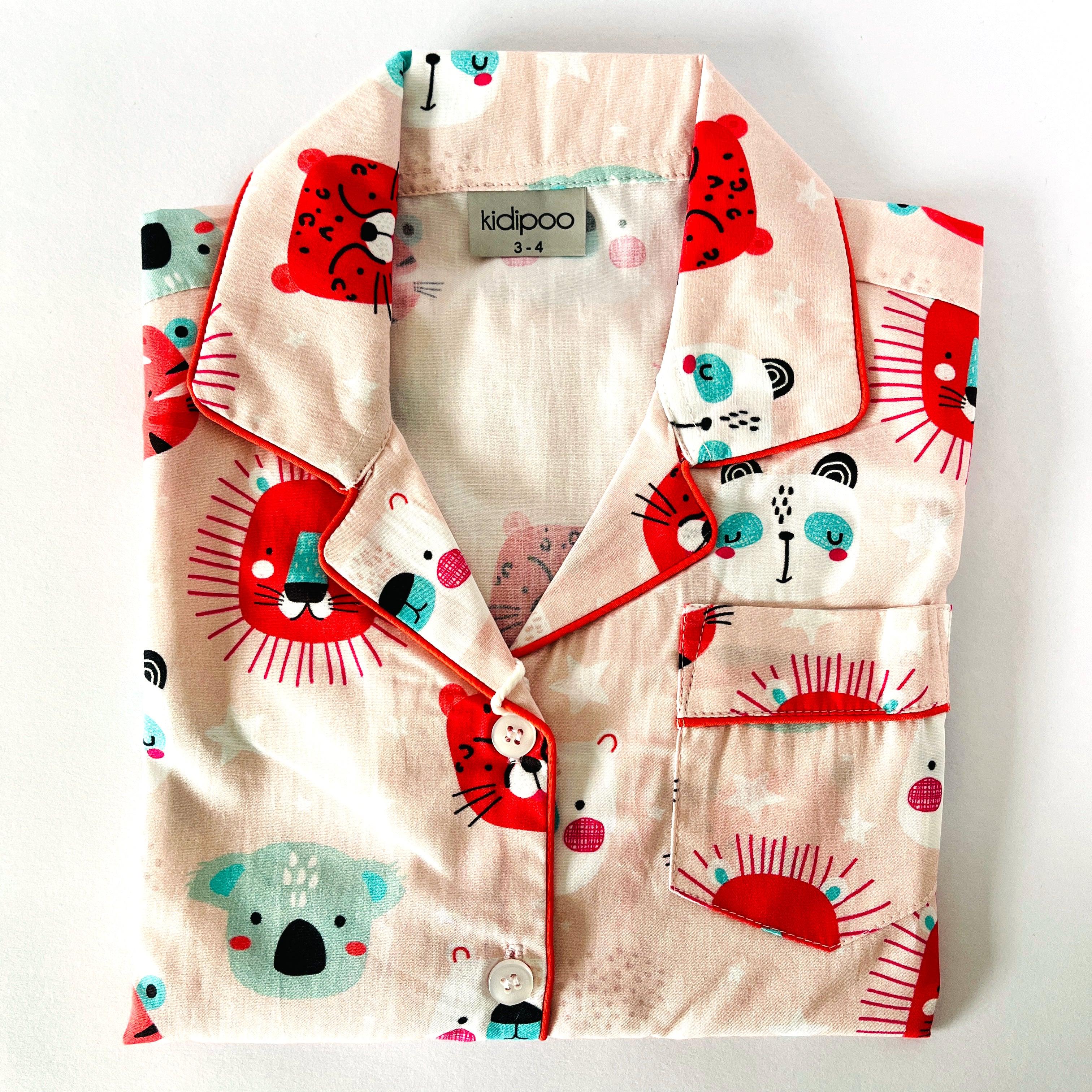 Funny Animal Faces Night Suit