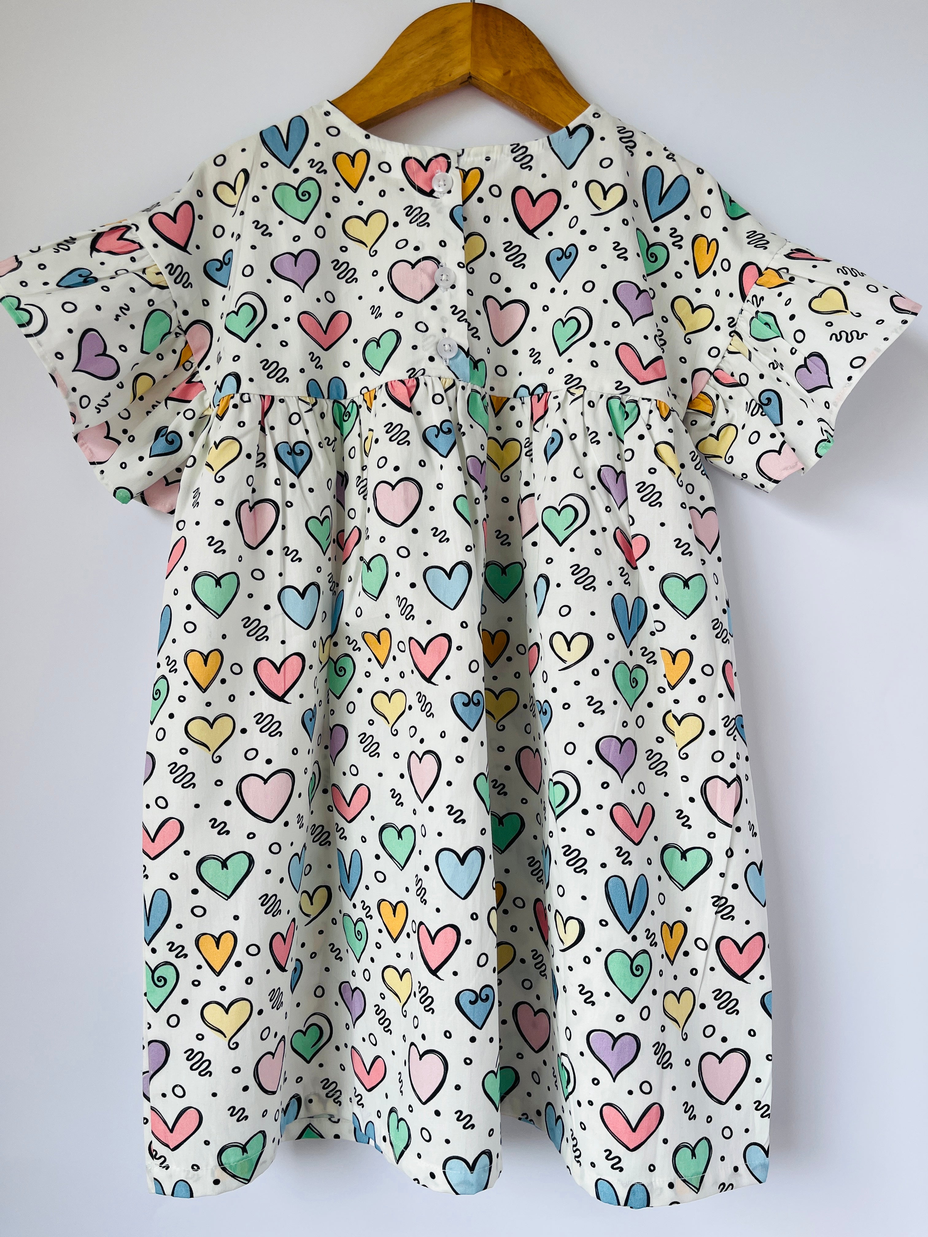 Hand Drawn Hearts Dress