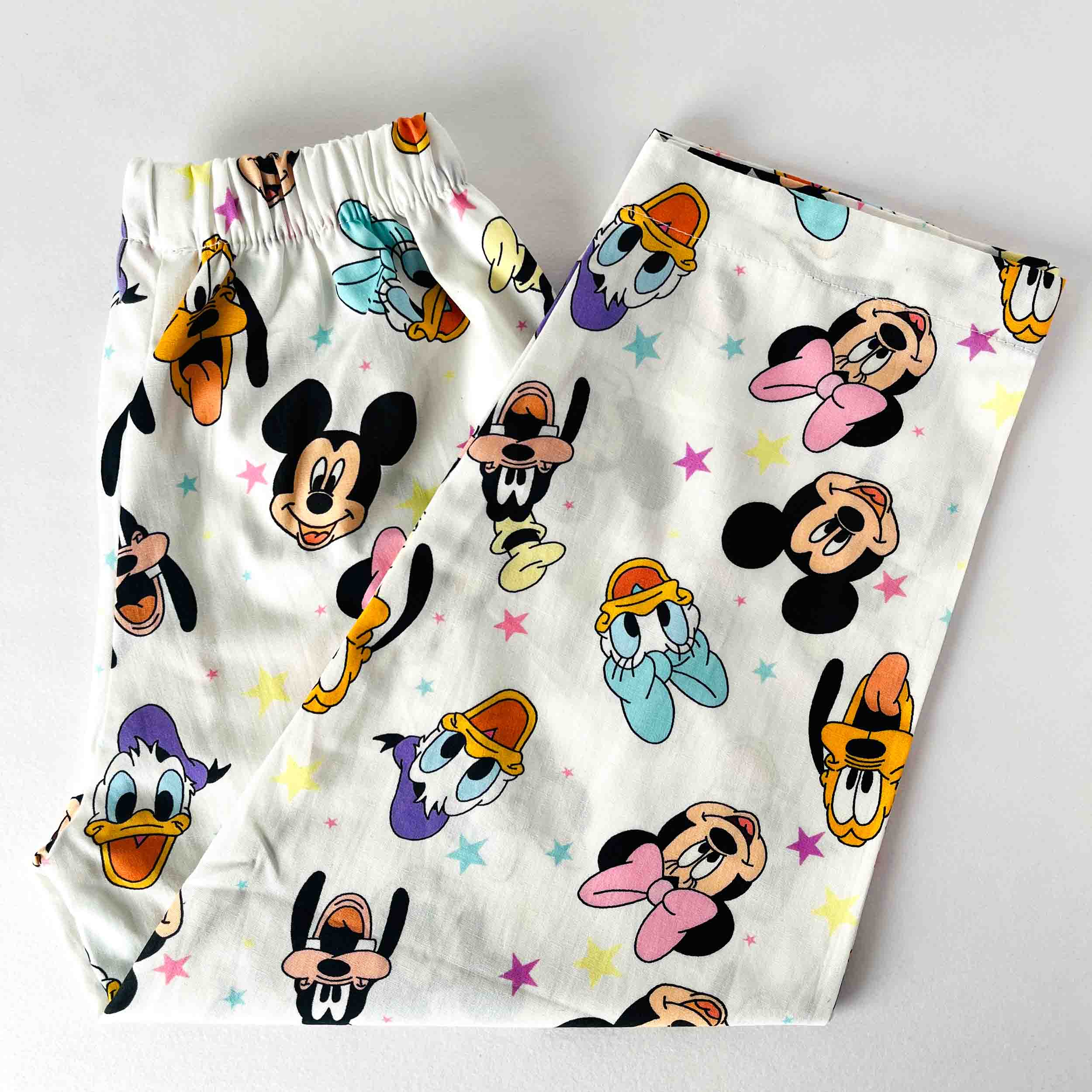 Kids Mickey and Friends print cotton pajama with elastic waistband soft breathable comfortable nightwear for boys and girls