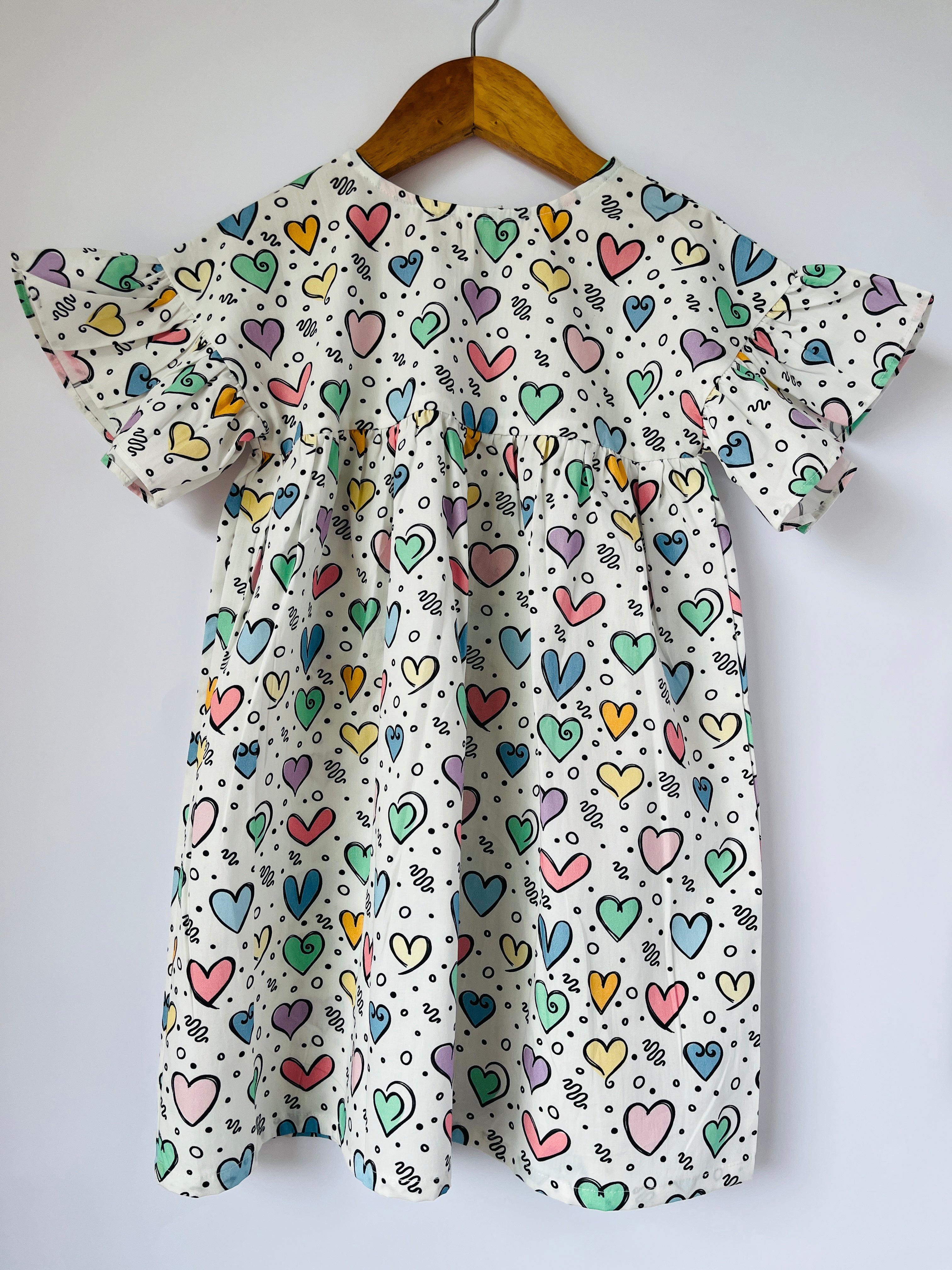 Hand Drawn Hearts Dress