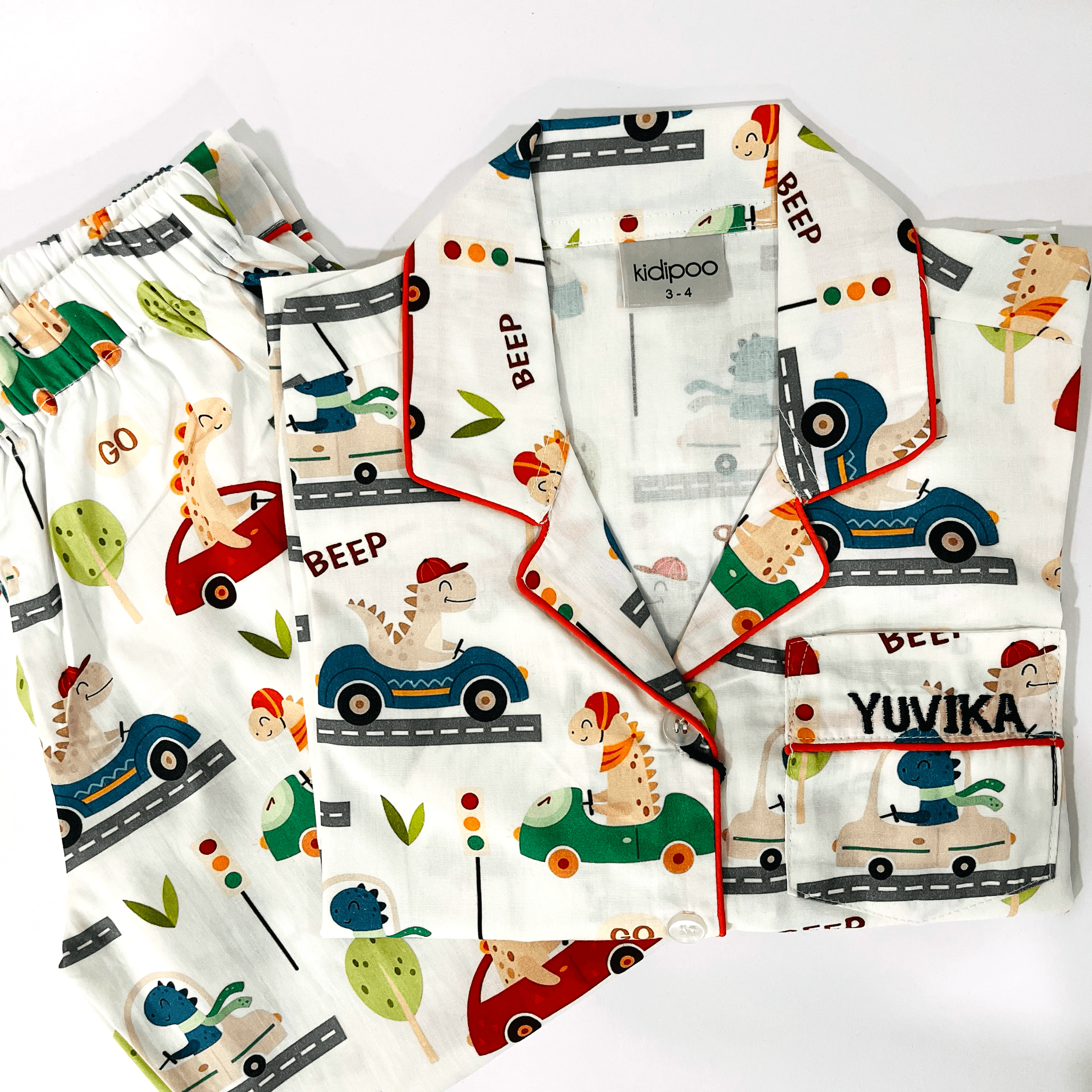 Racing Dino Night Suit