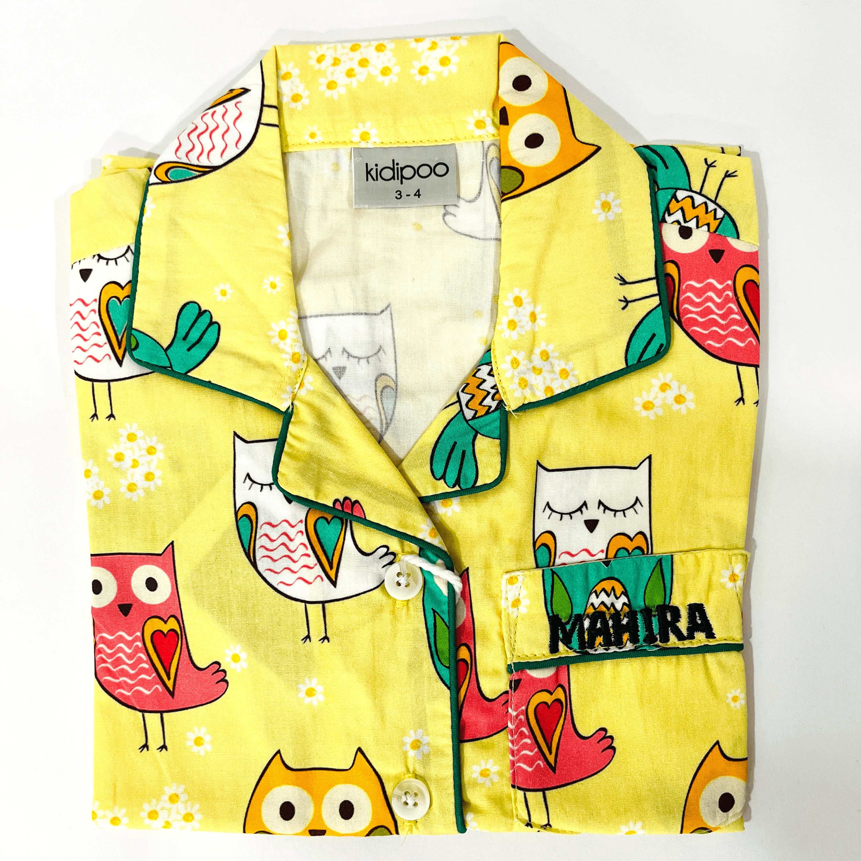 Yellow Kewl Owl Night Suit