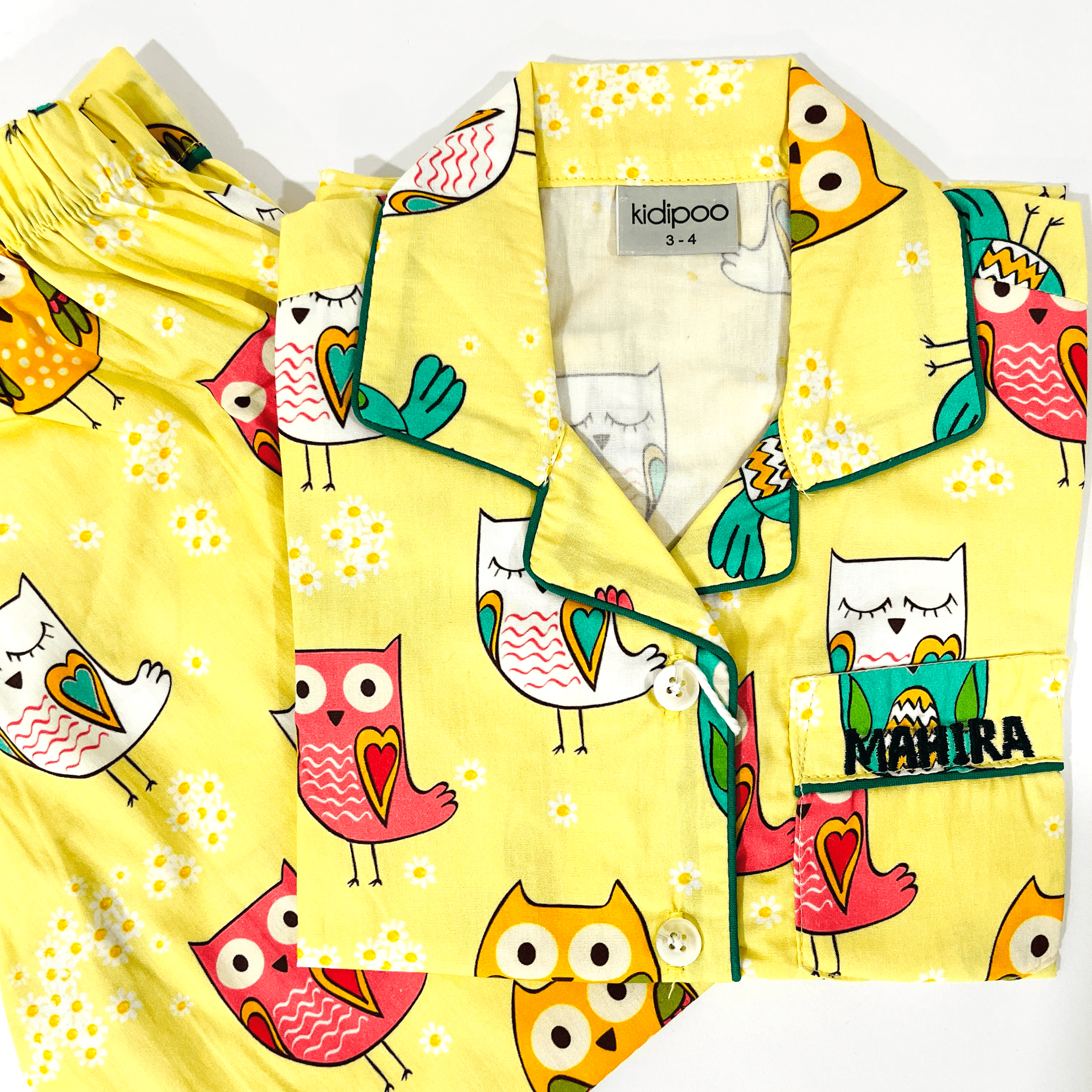 Yellow Kewl Owl Night Suit