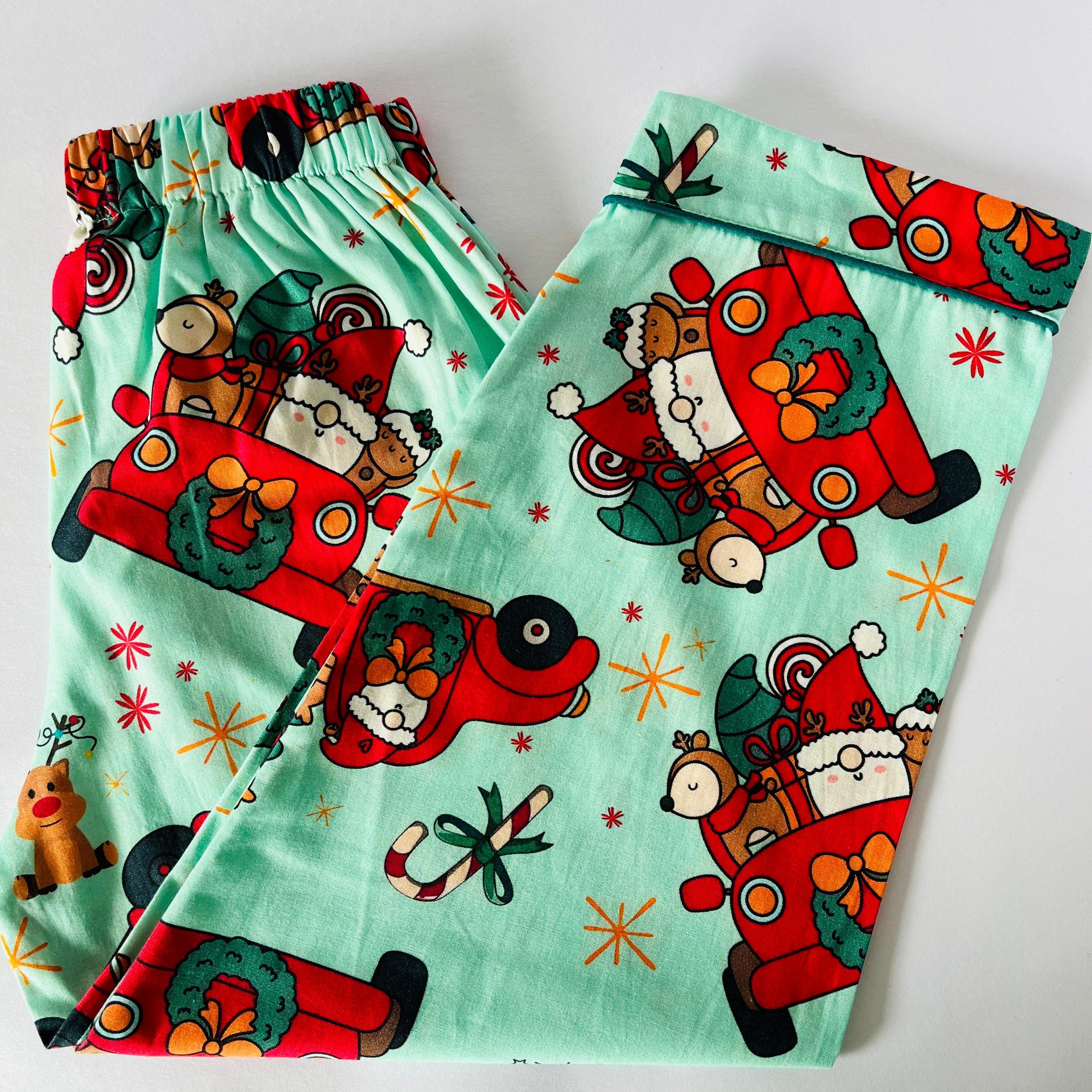 Green Car Santa Night Suit