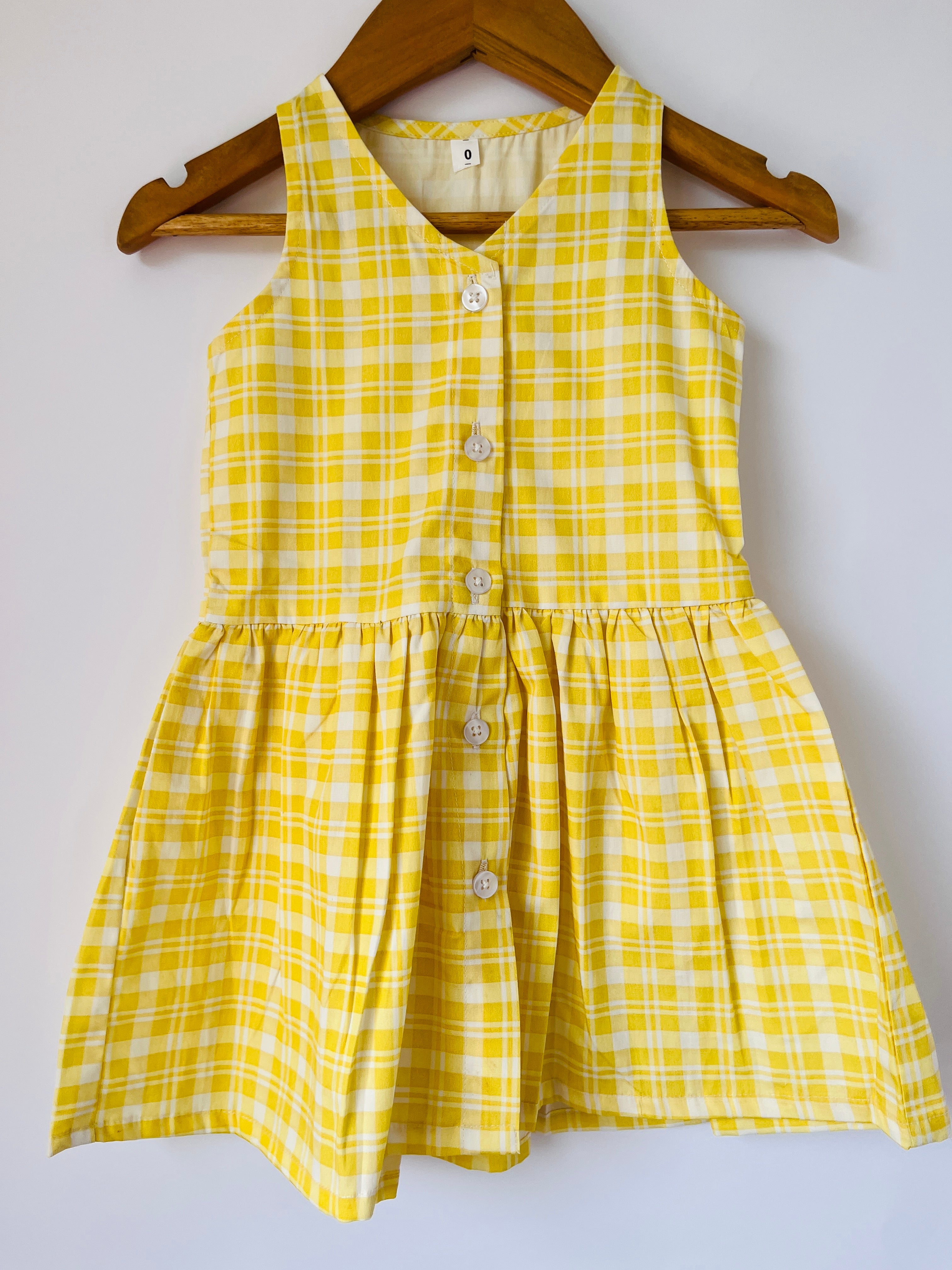 Yellow Checks Dress