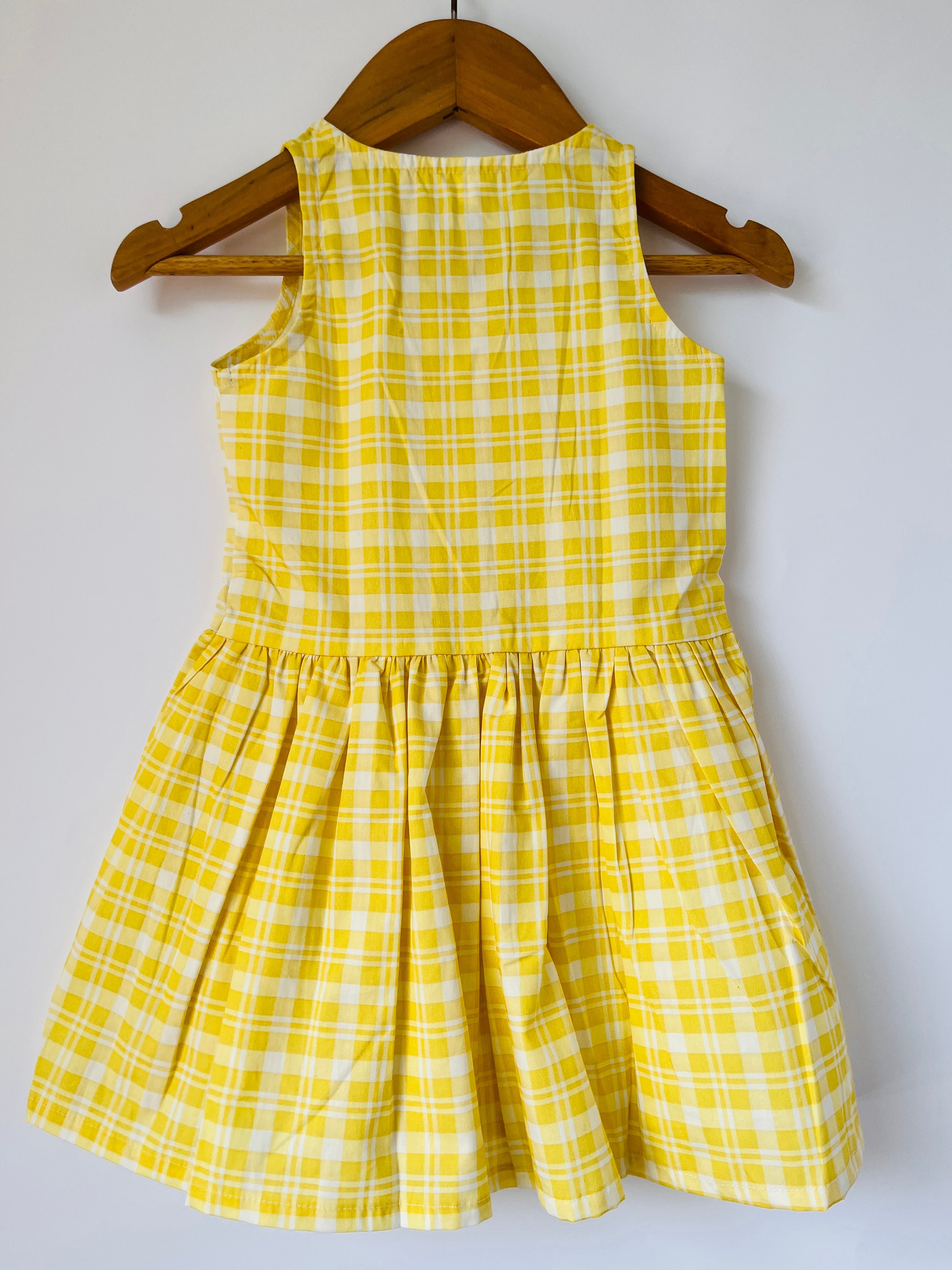 Yellow Checks Dress