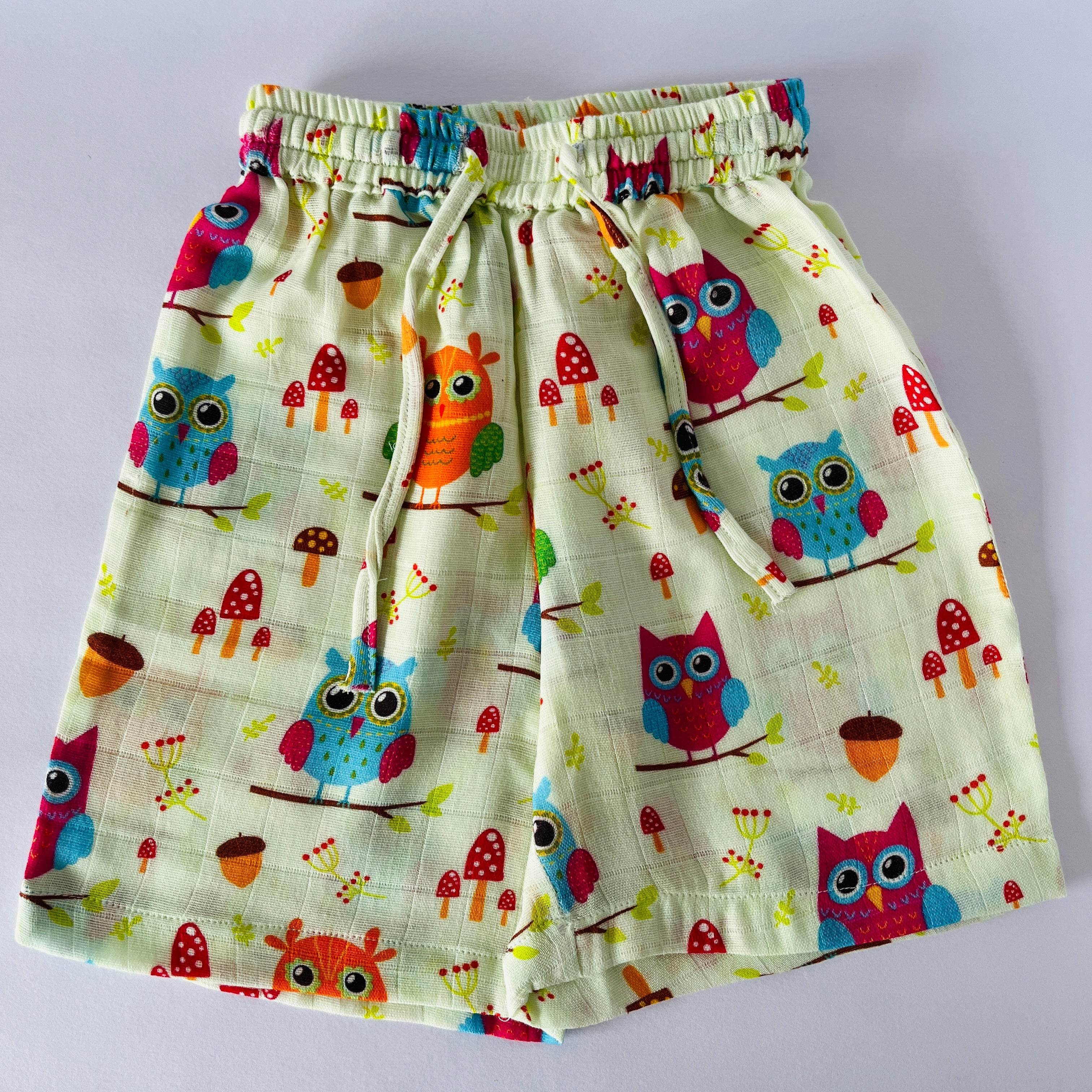 Fun Owl Muslin Coord Set