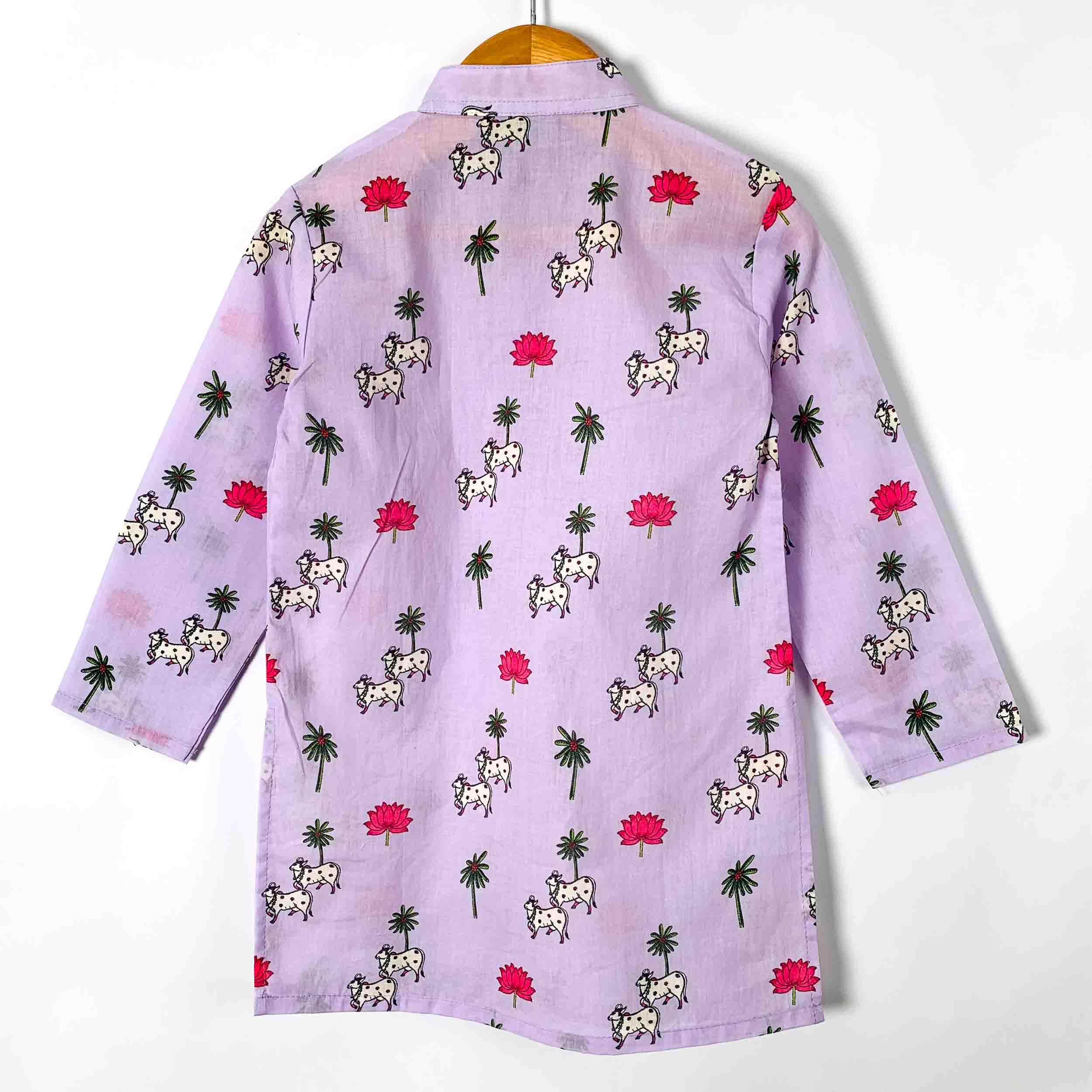 Purple Pichwai Kurta Pajama