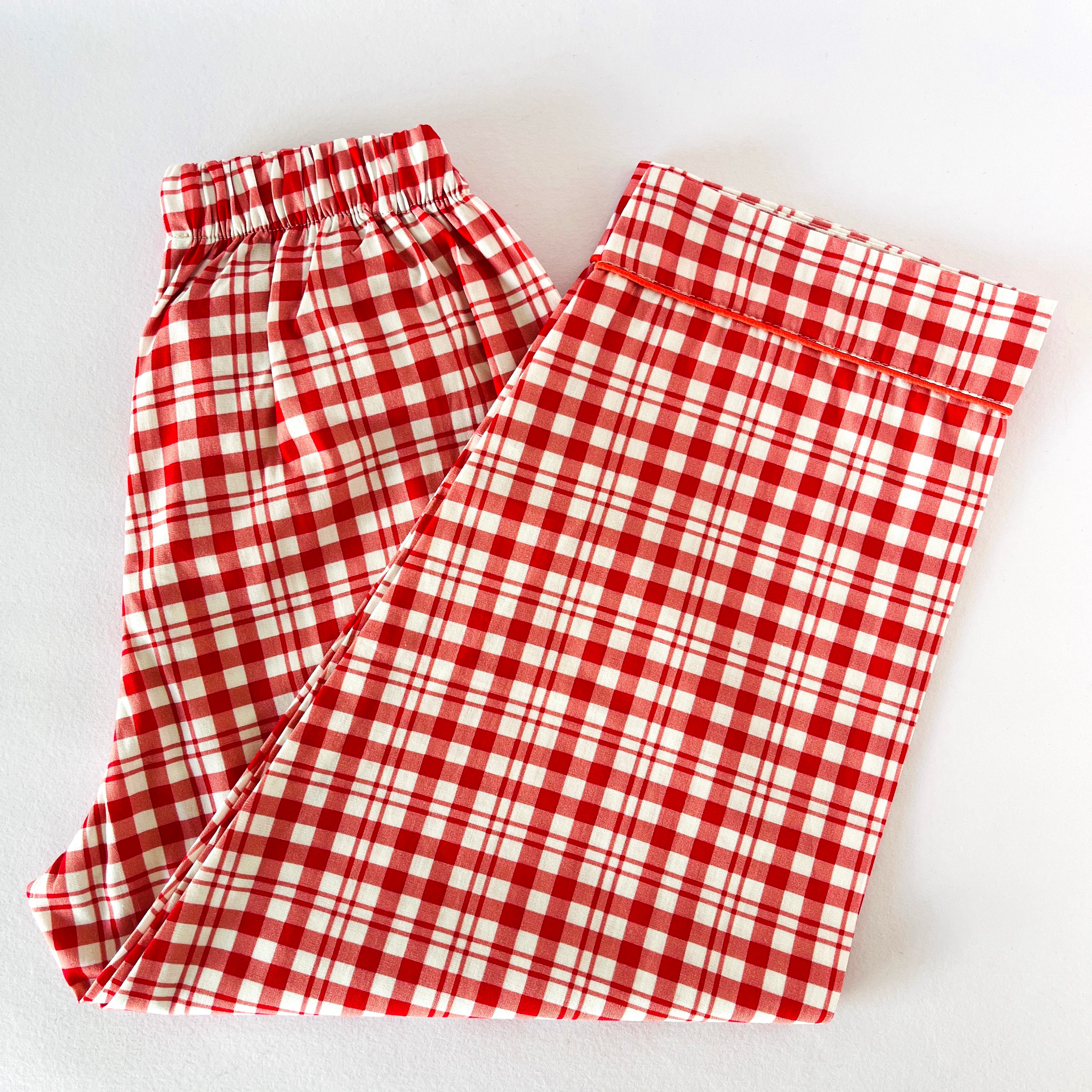 Red Checks Night Suit