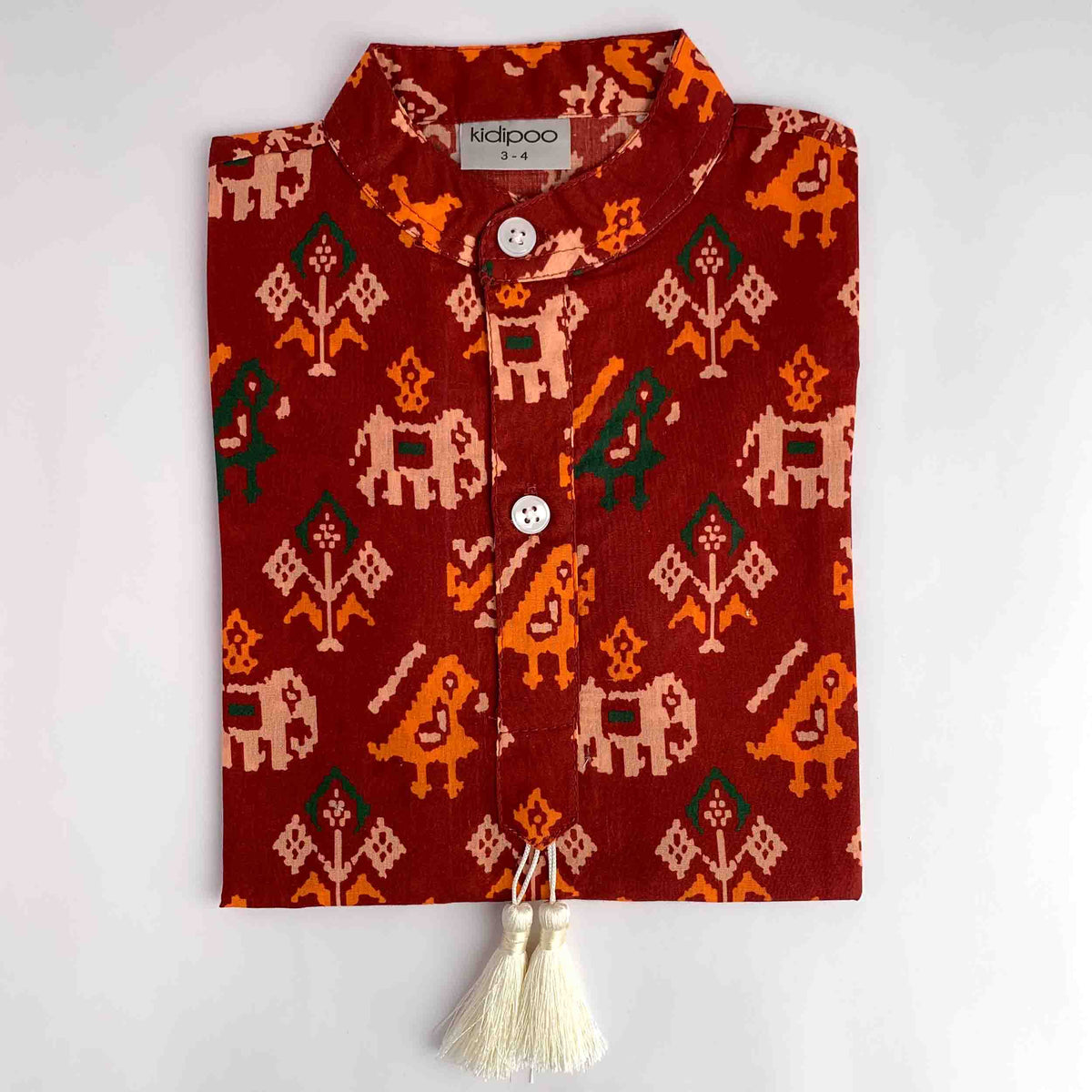 Red Patola Kurta Pajama