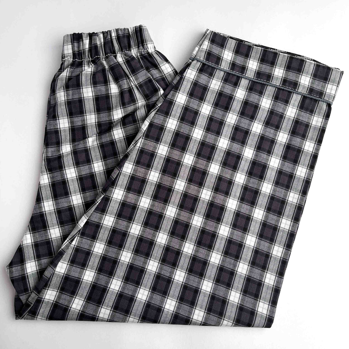 Infinity Black Checks Night Suit