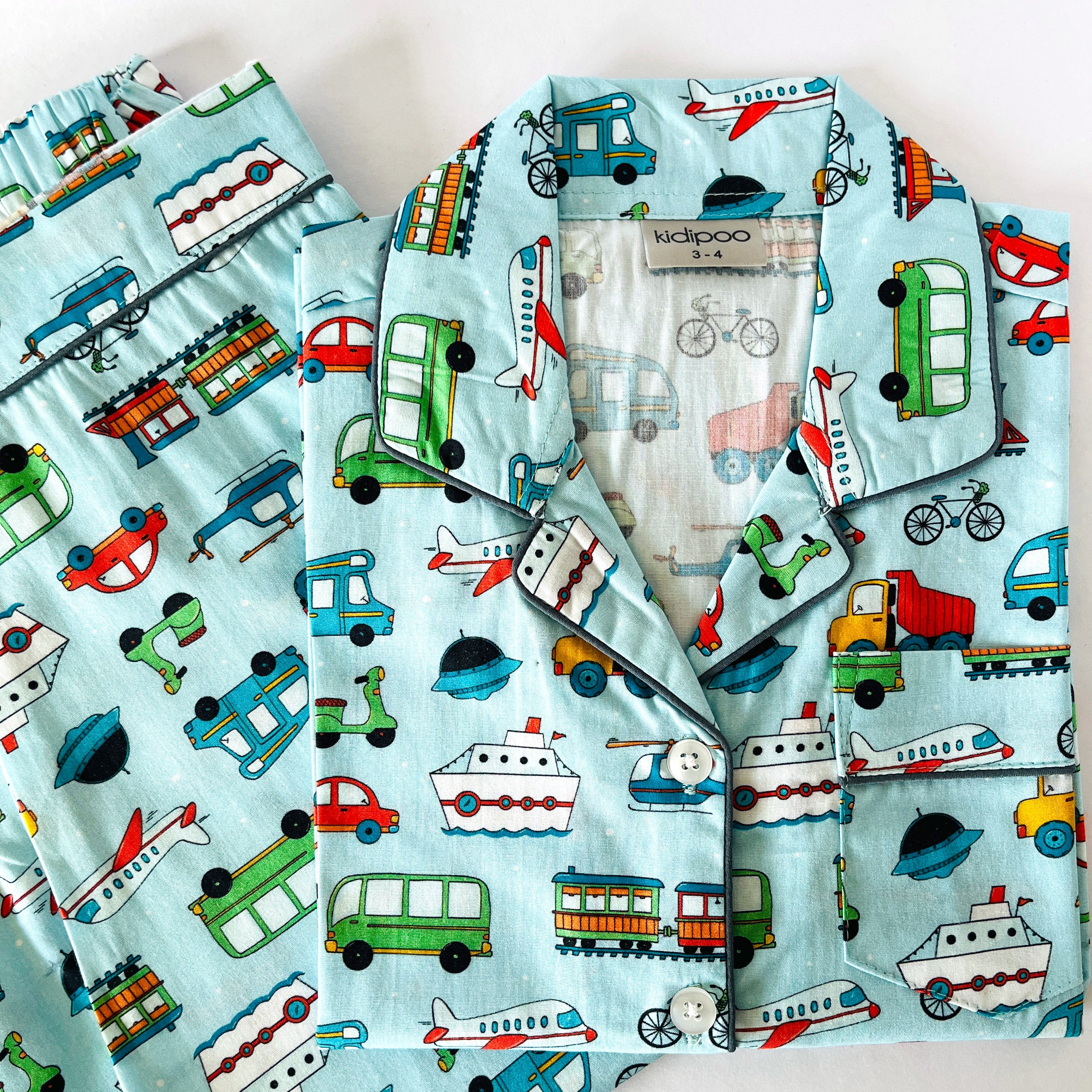 Fun Transport Vehicles Night Suit