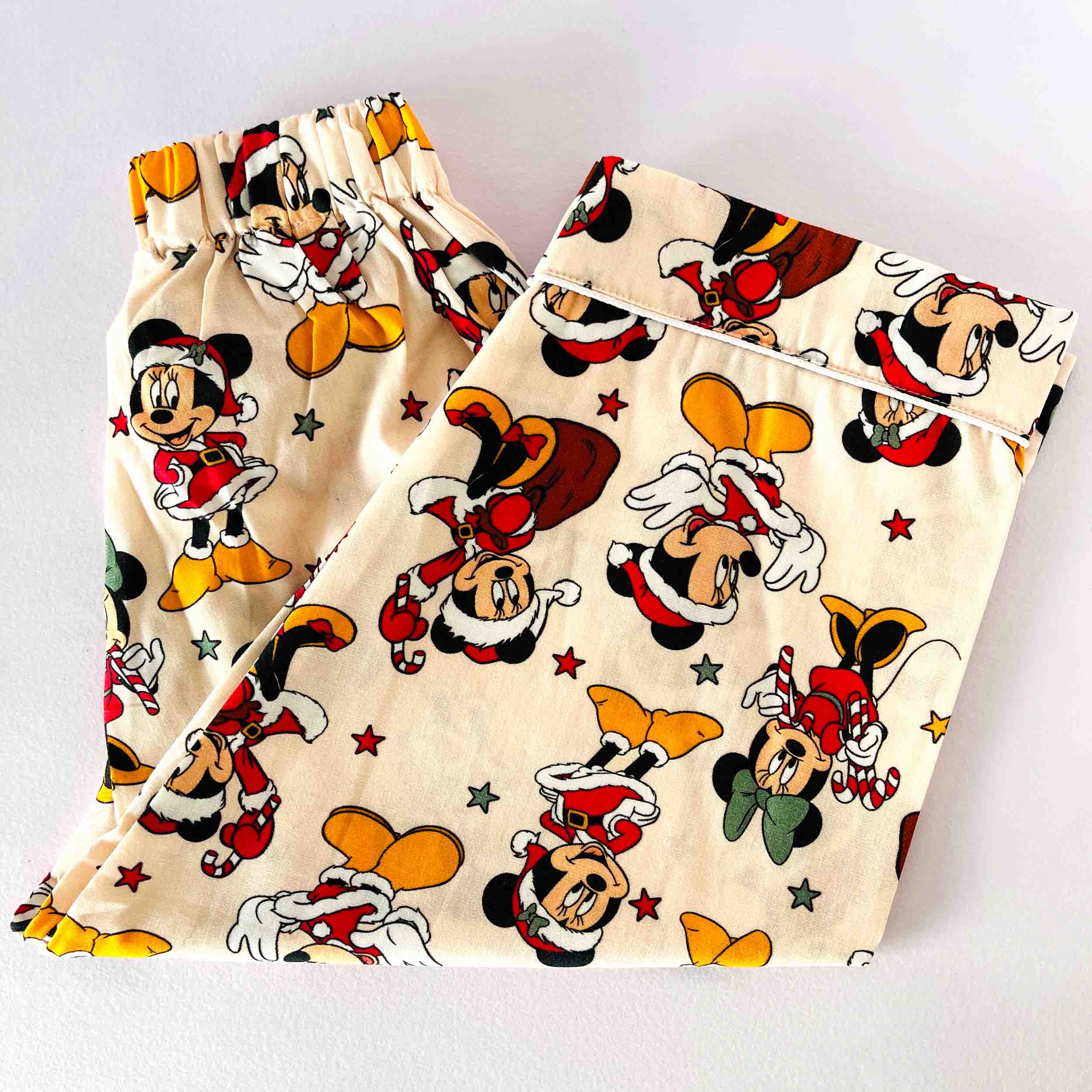 Mickey mouse cartoon print kids pajama elastic waist cotton nightwear bottom
