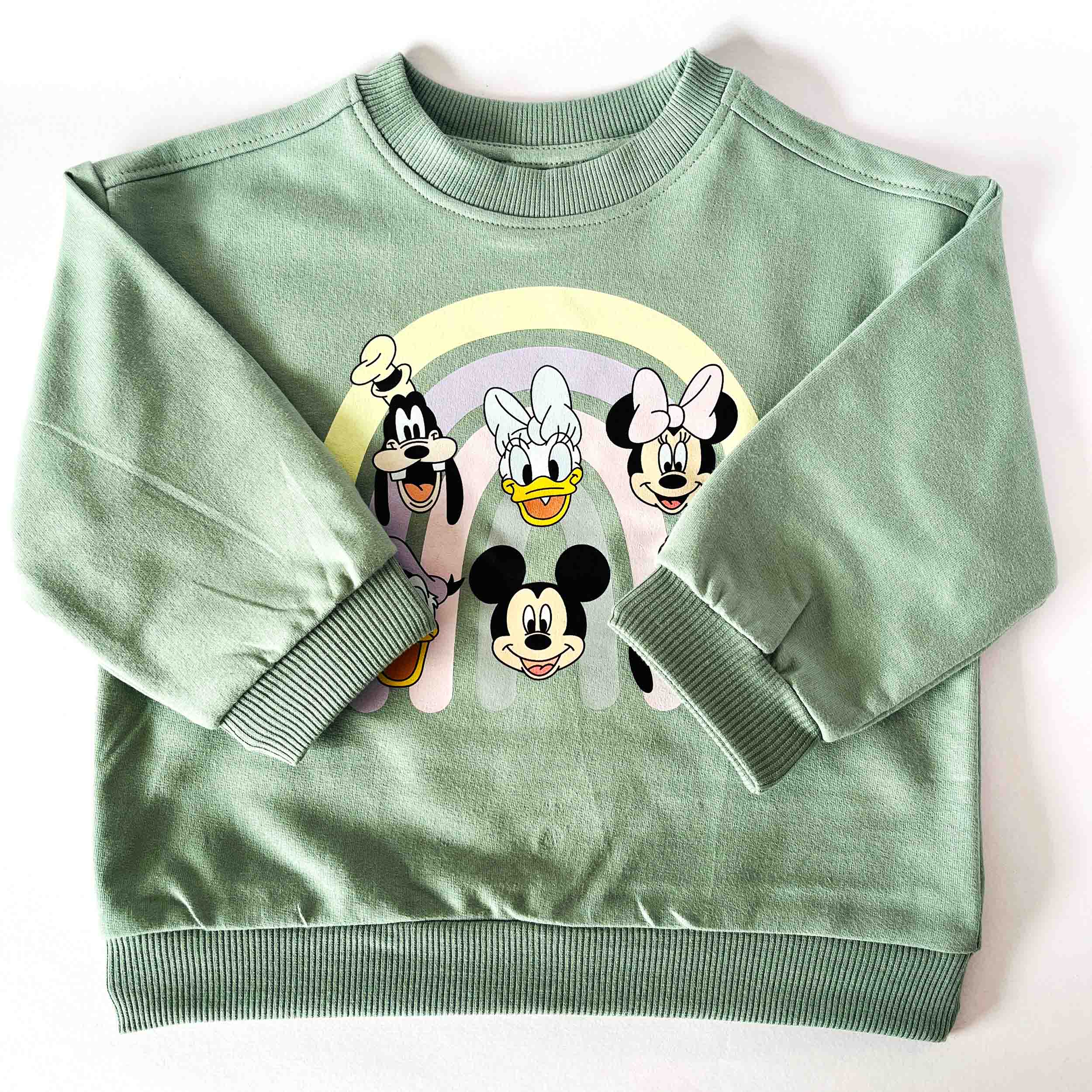 Kids Mickey Universe print cotton sweatshirt side view with long sleeve design