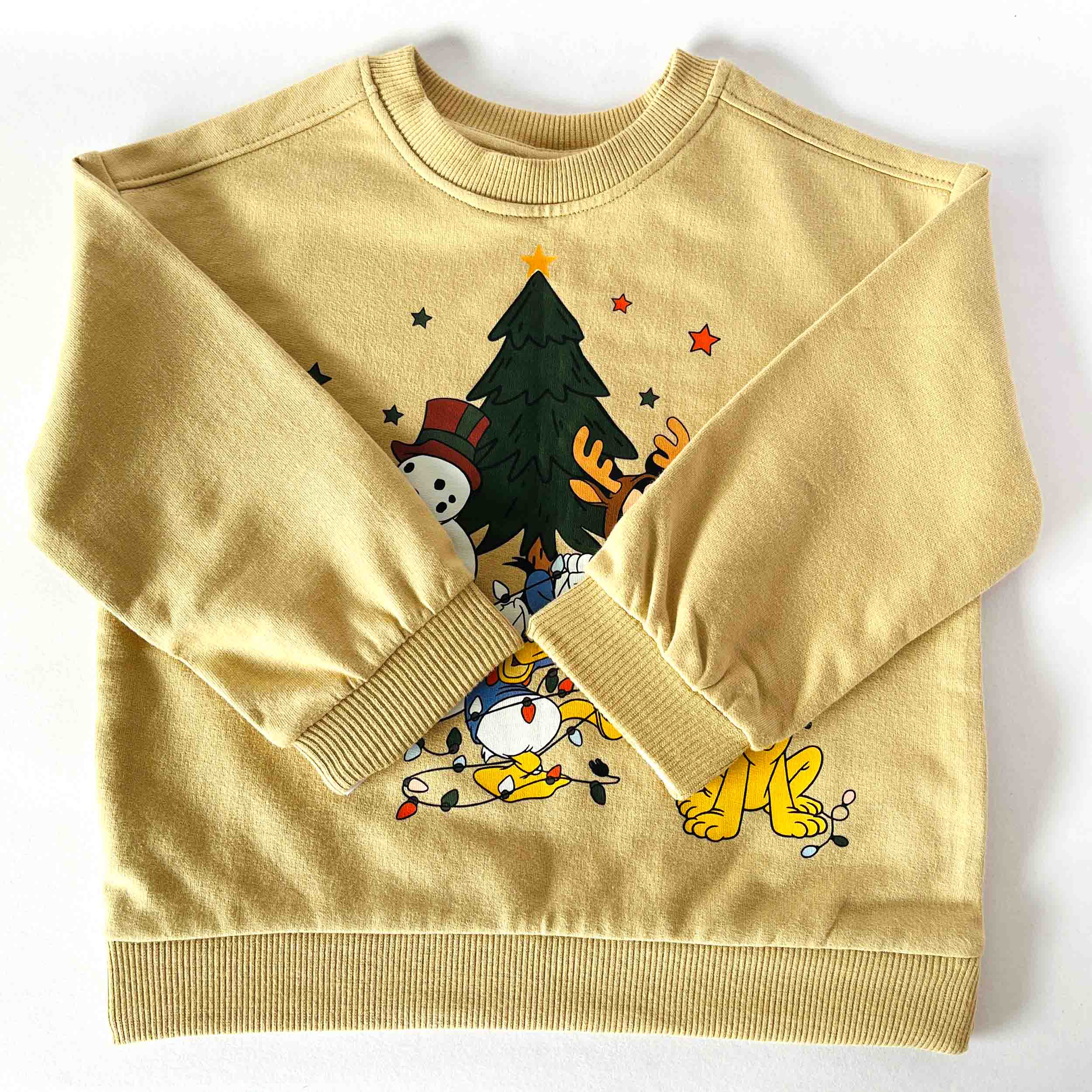 Kids Christmas print cotton sweatshirt with long sleeve design
