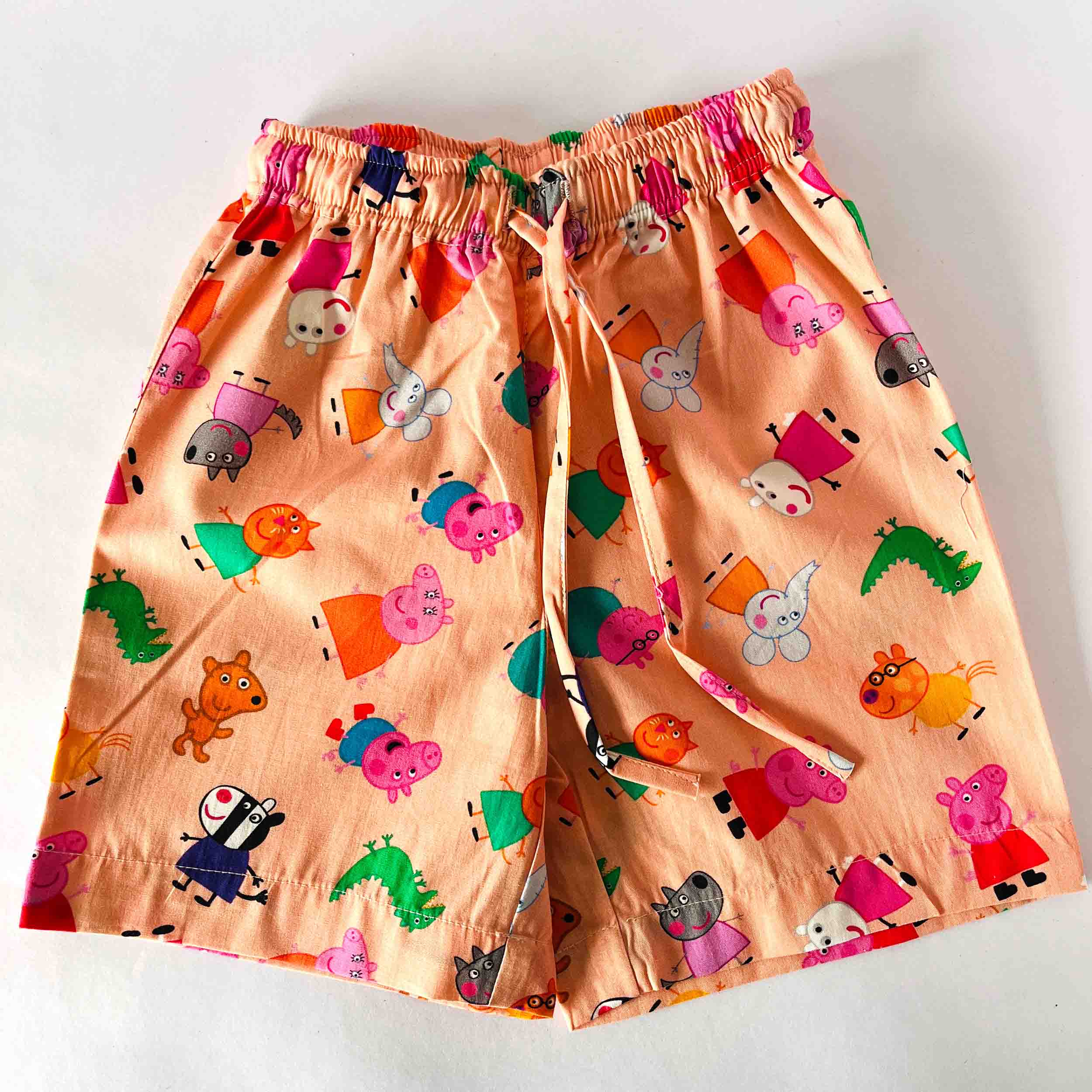 Kids shorts with Peppa Pig and friends print elastic waist summer wear