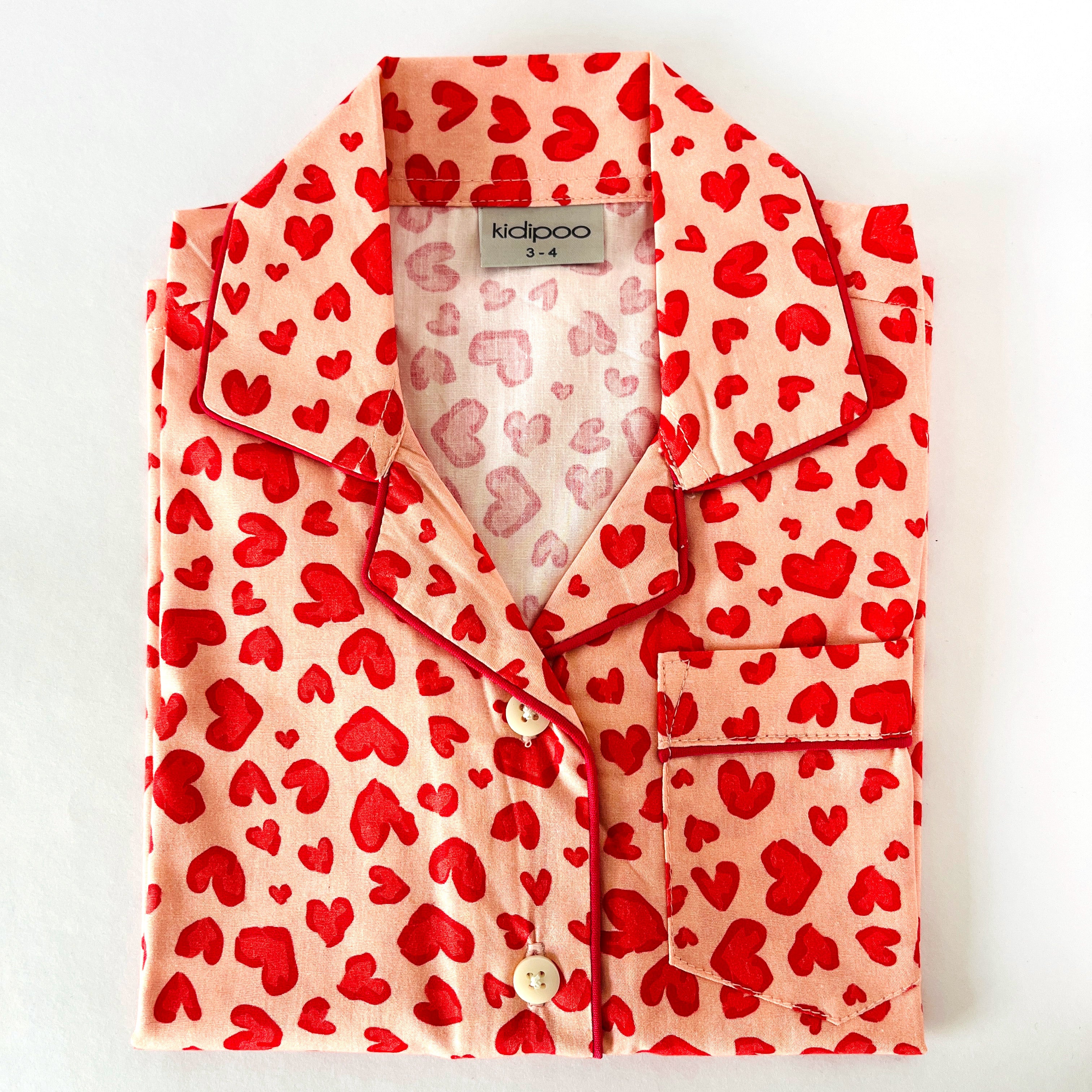 Pink Hearts Night Suit