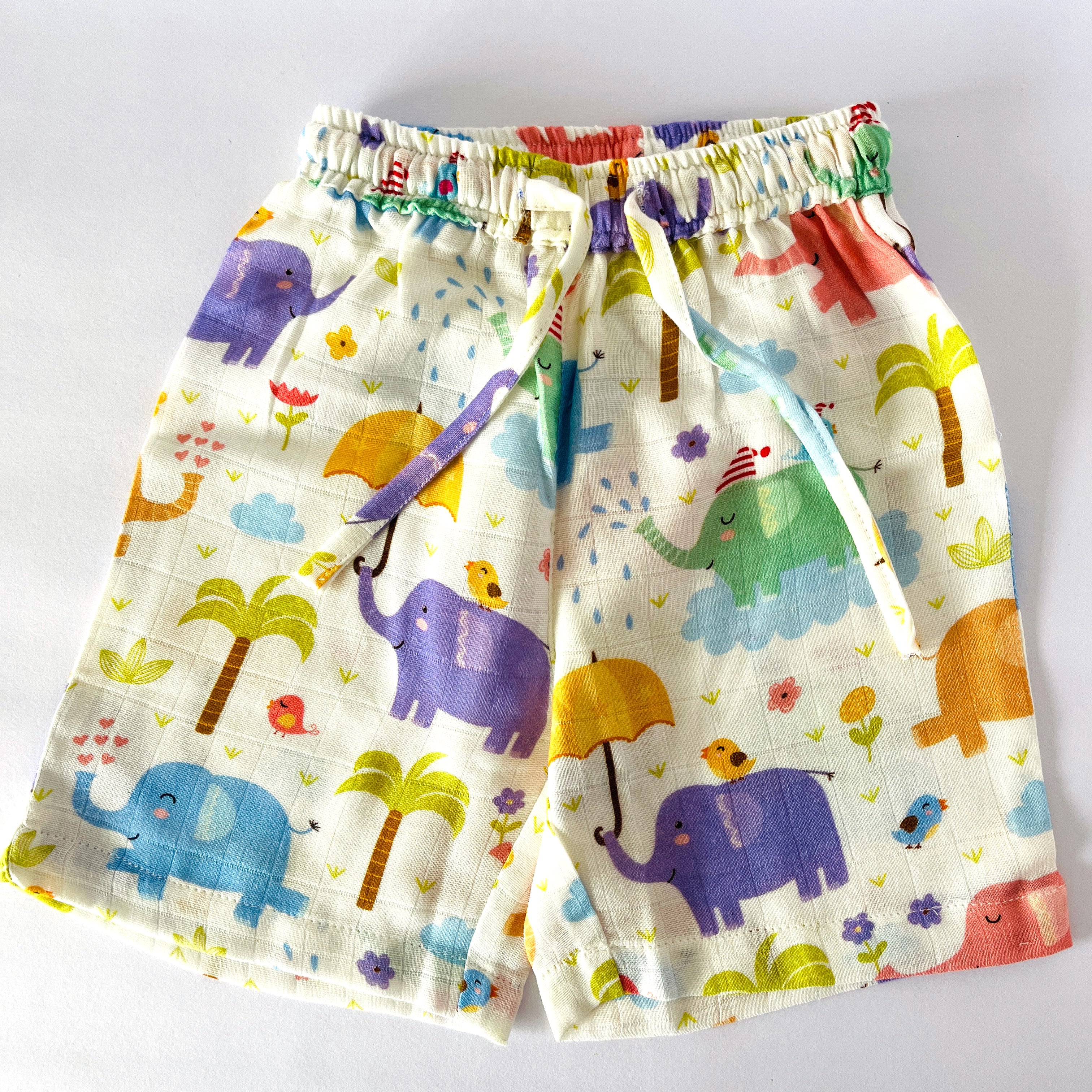 Party Elephant Muslin Coord Set