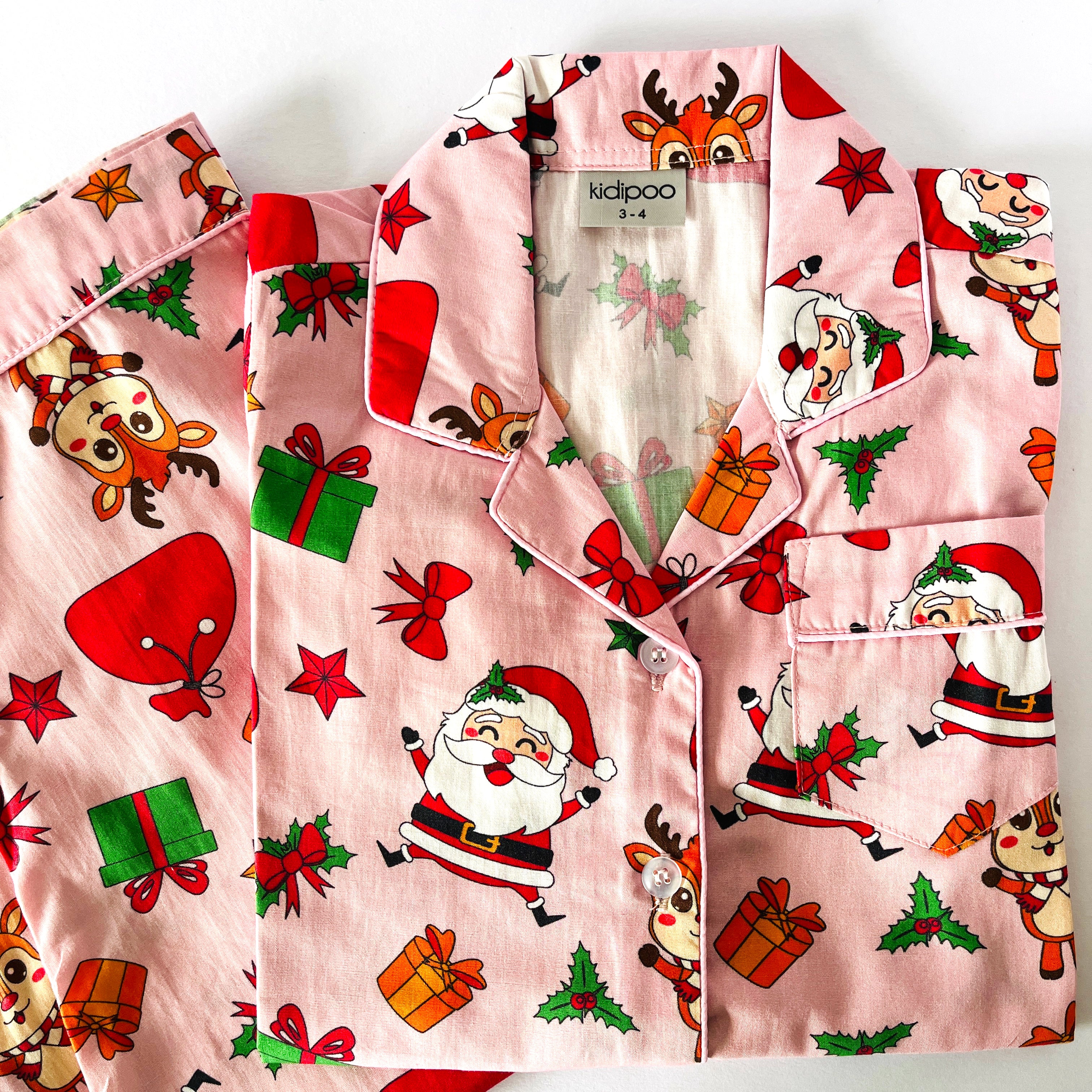 Pink Santa Night Suit