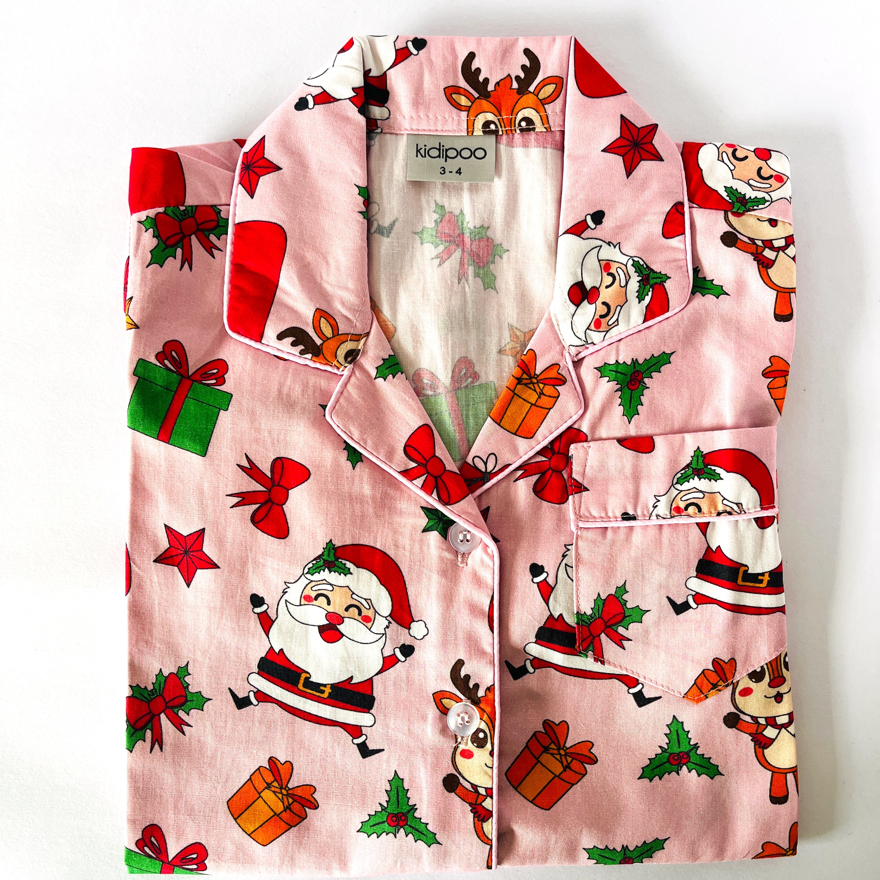 Pink Santa Night Suit