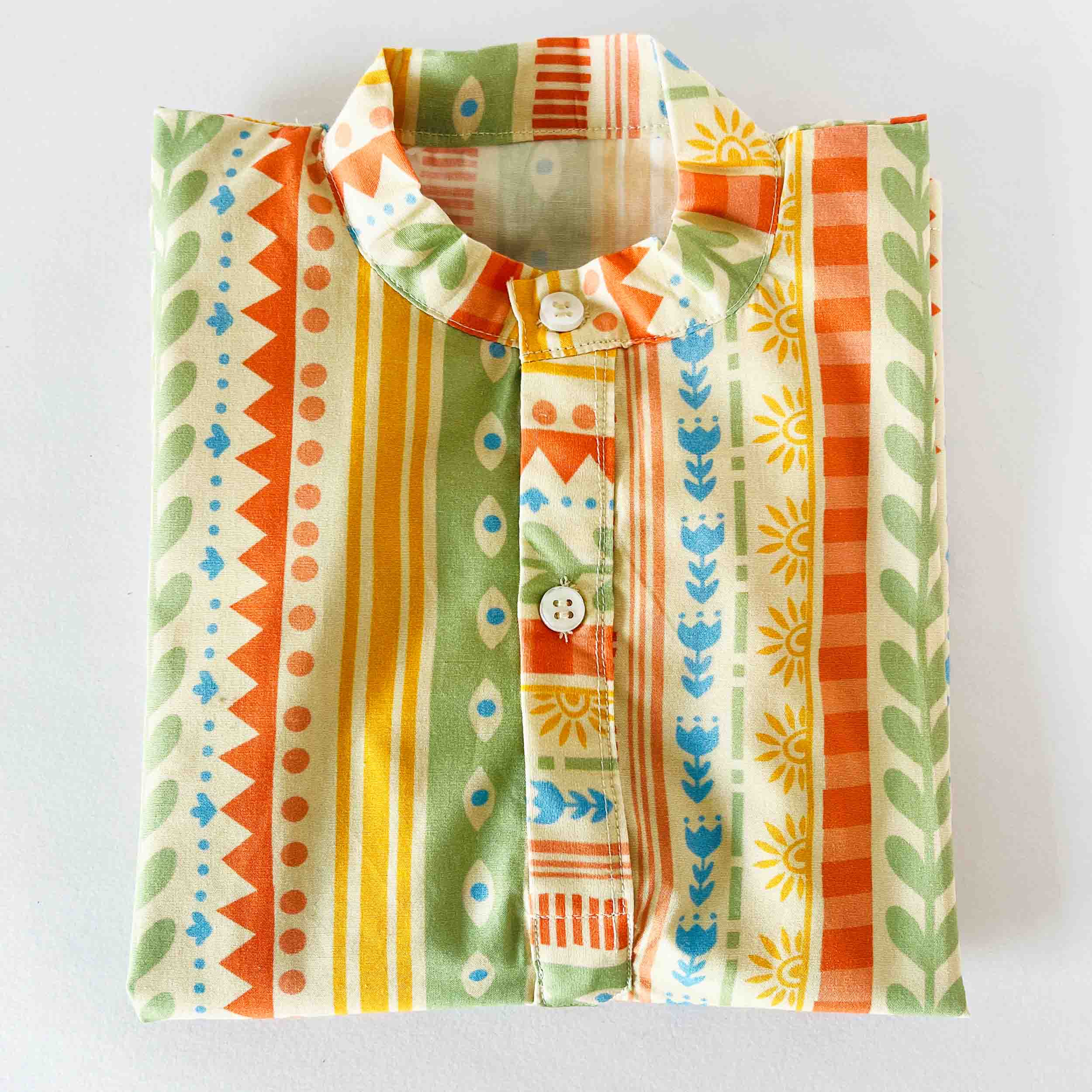 Kids Printed Cotton Shirt Pajama Set Comfortable Sleepwear