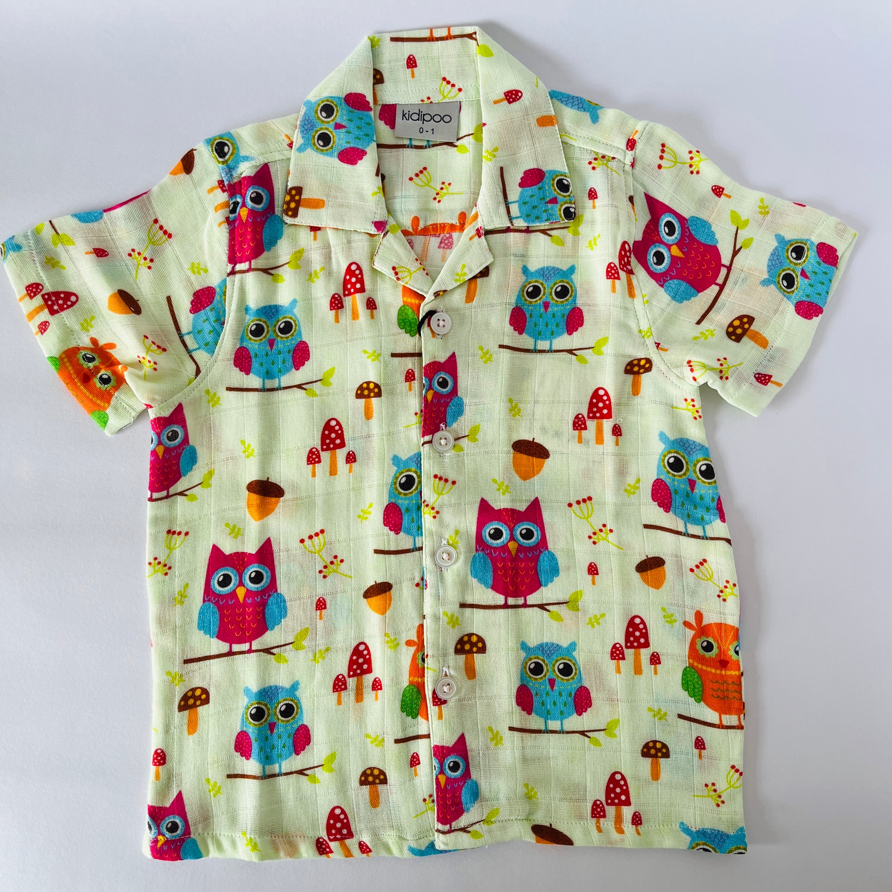 Fun Owl Muslin Coord Set