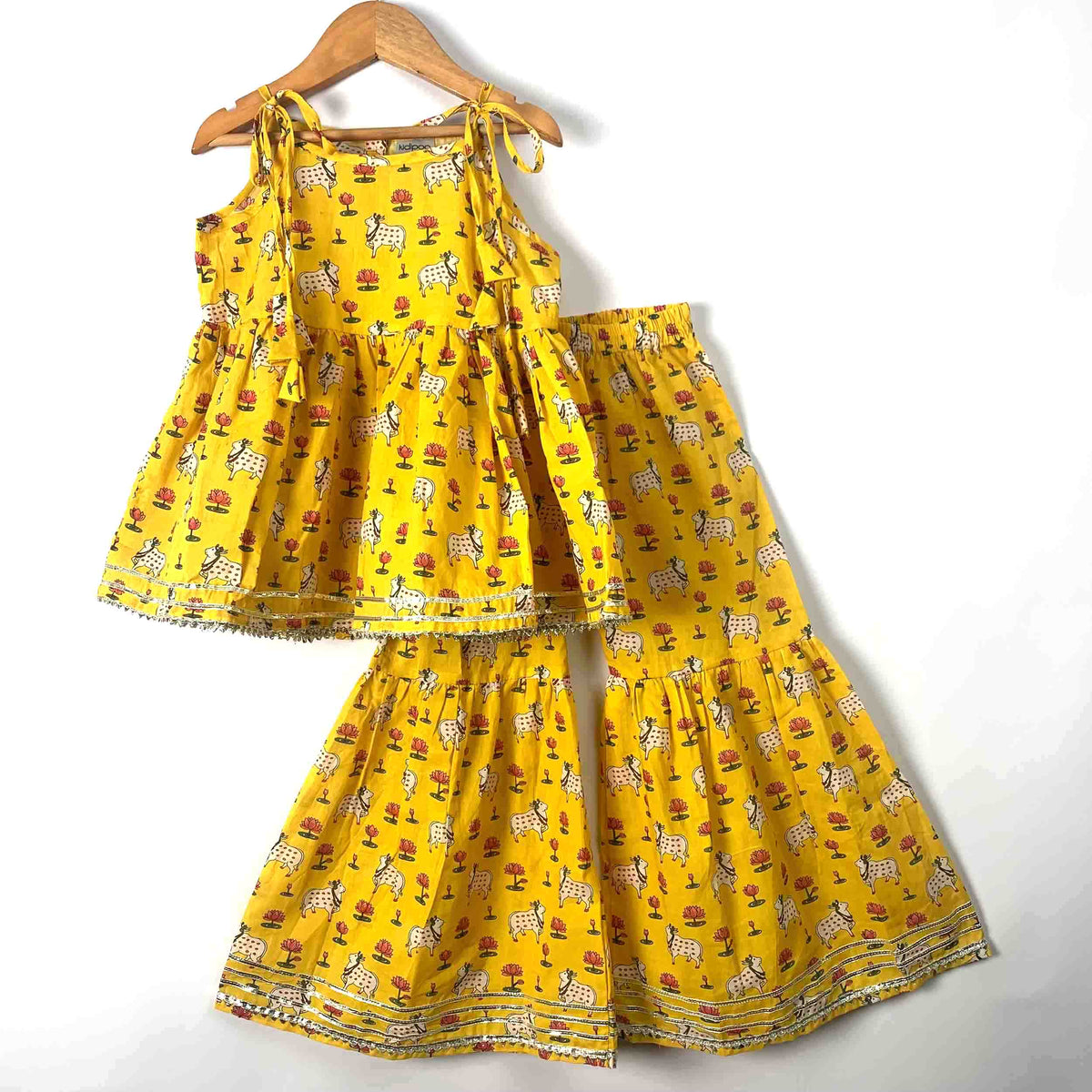 Yellow Pichwai Sharara Set