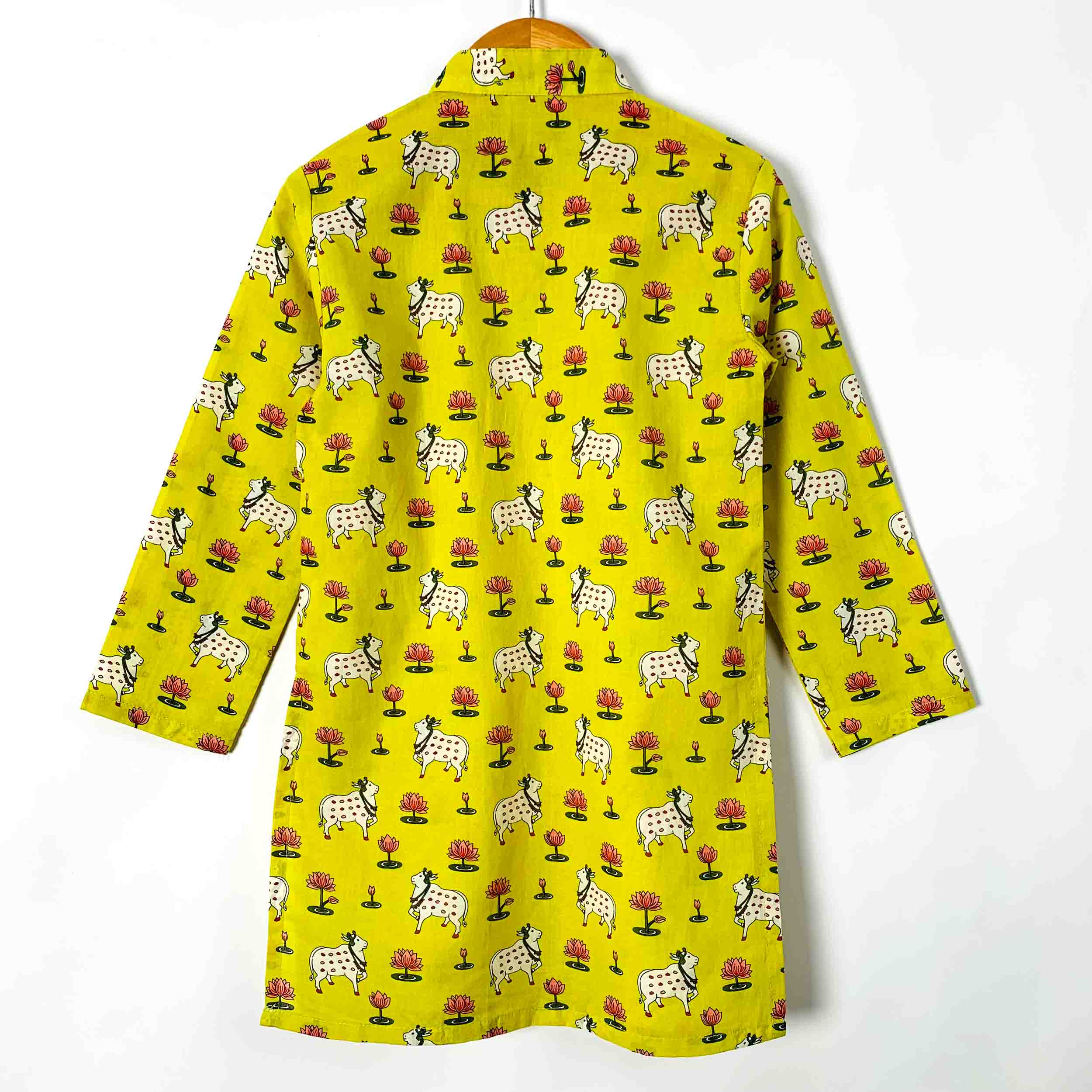 Green Pichwai Kurta Pajama