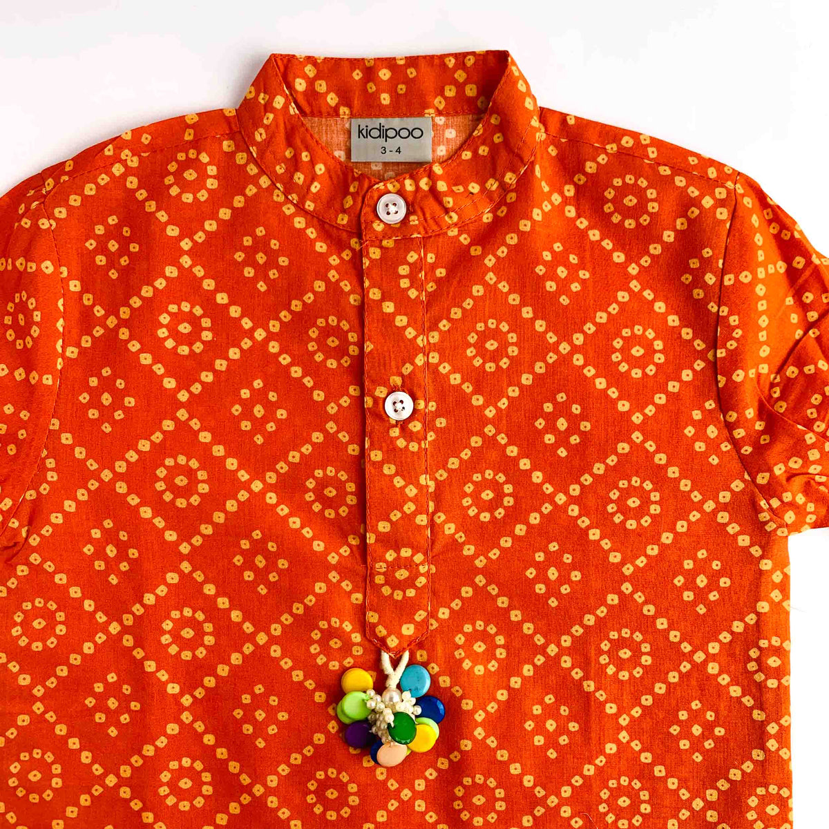 Orange Bandhani Kurta Pajama