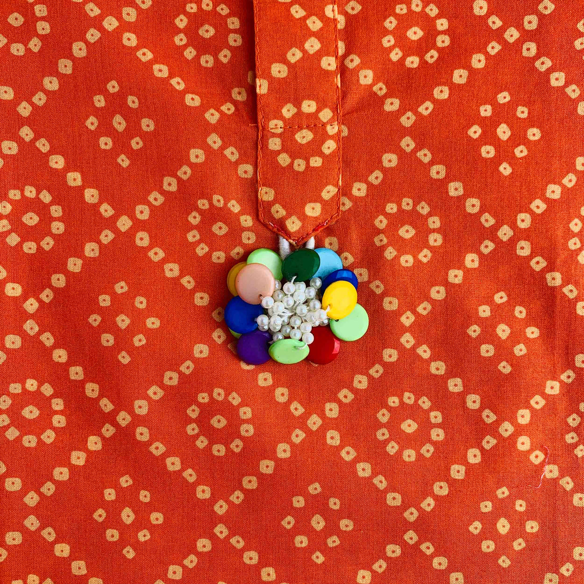 Orange Bandhani Kurta Pajama
