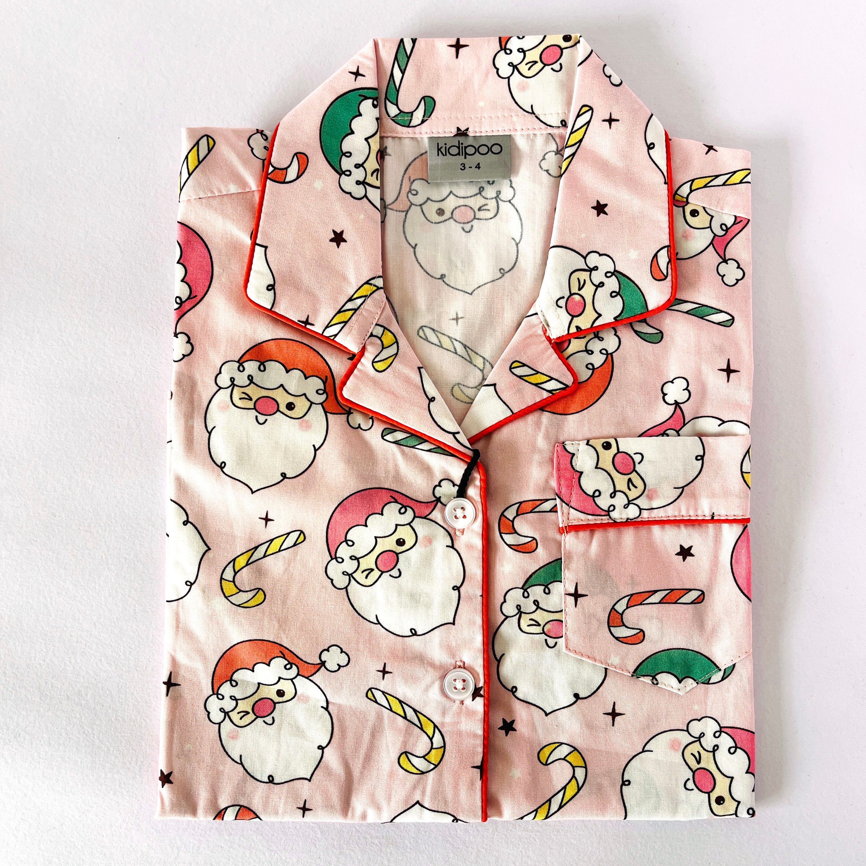 Pink Winking Santa Night Suit