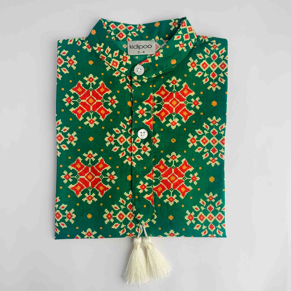 Green Patola Kurta Pajama