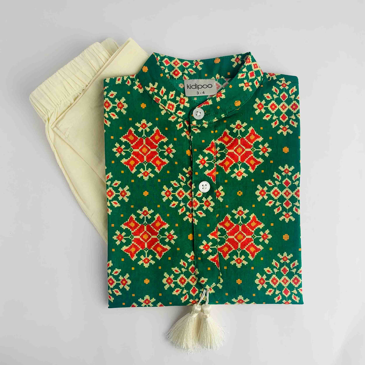 Green Patola Kurta Pajama