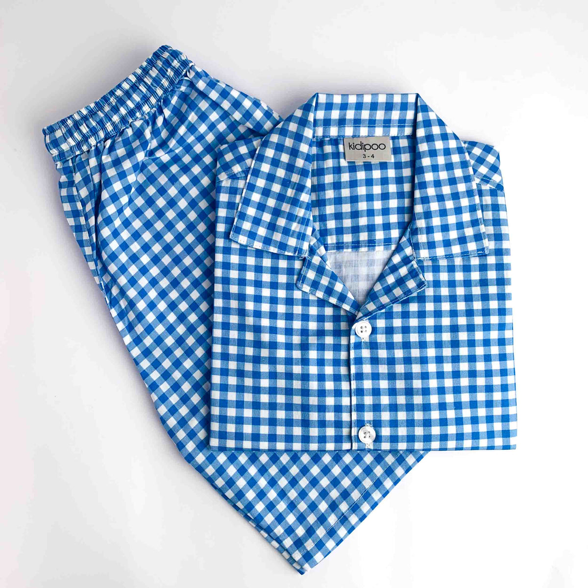 Blue Gingham Checks Coord Set