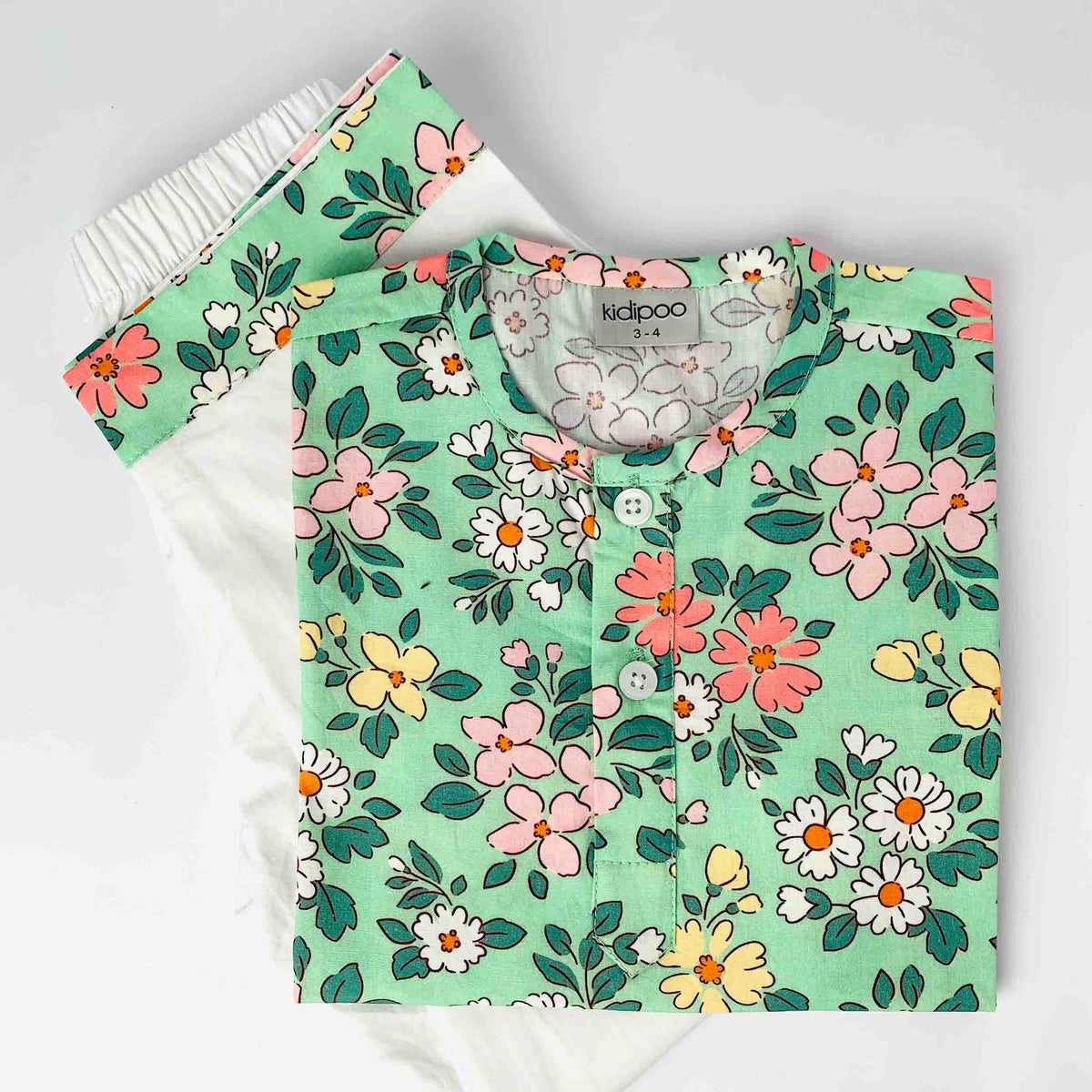 Green Floral Kurta Pajama