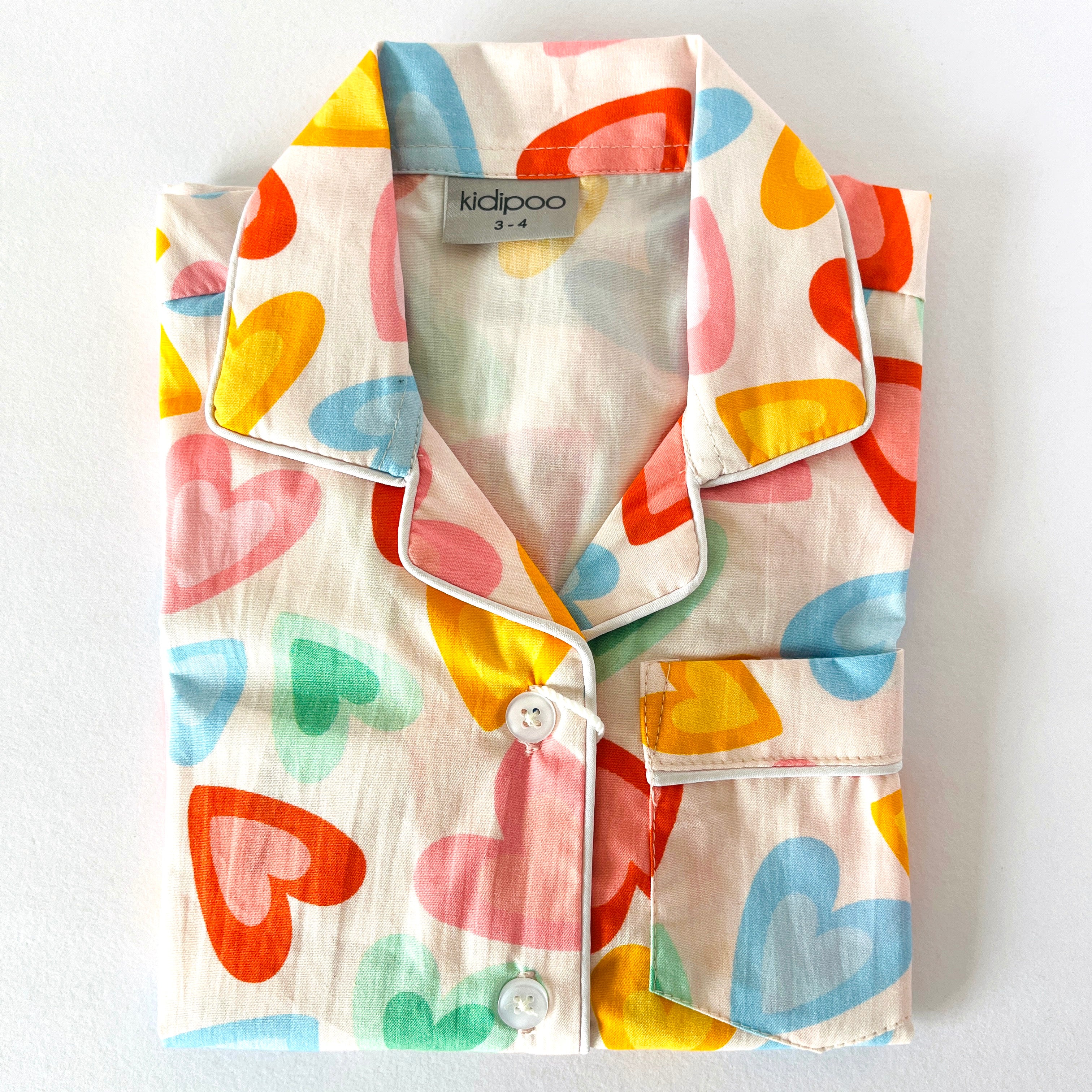 Rainbow Hearts Night Suit