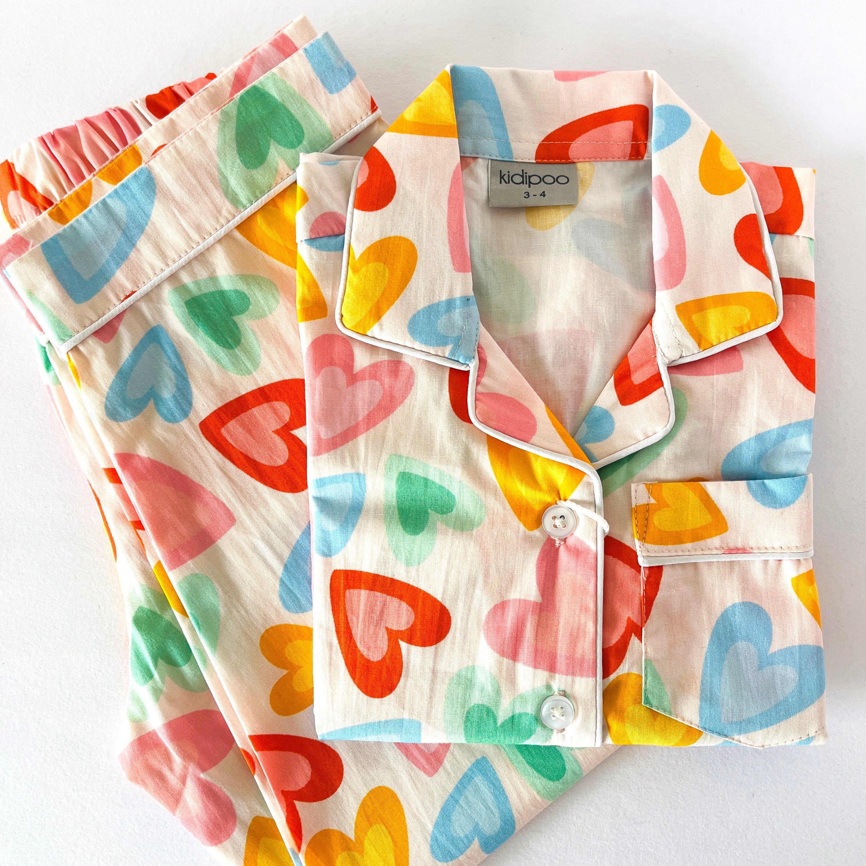 Rainbow Hearts Night Suit