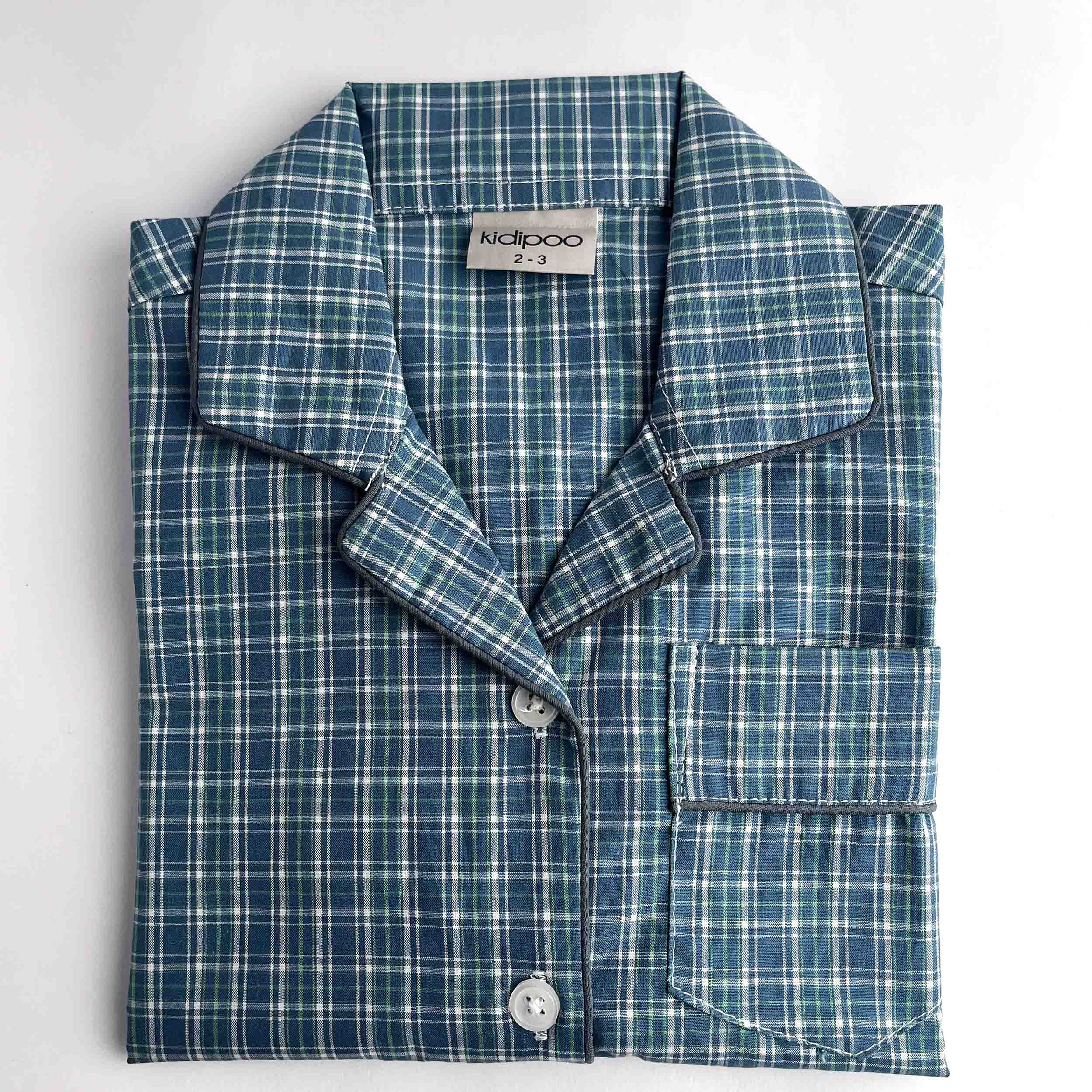 Infinity Blue Checks Night Suit