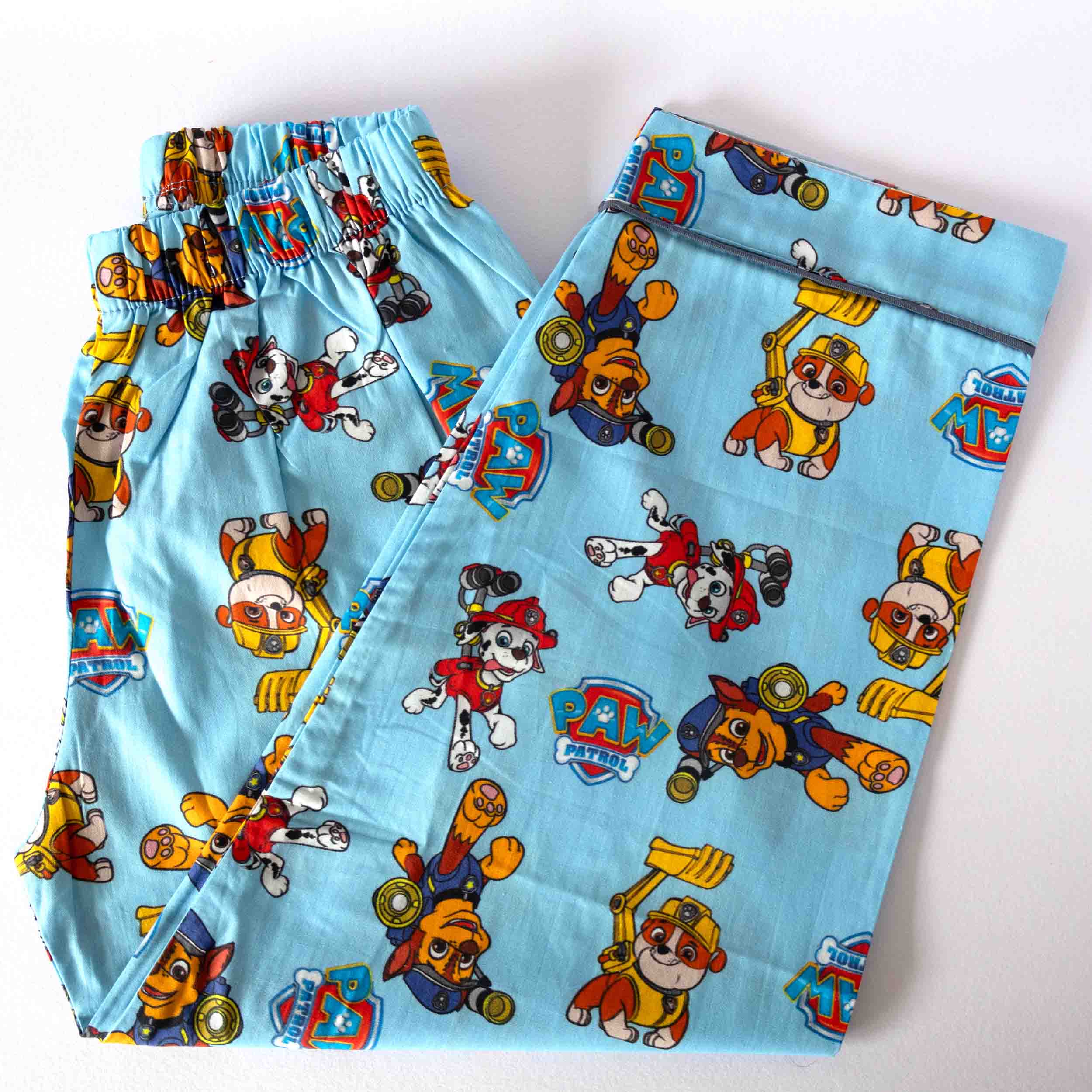 Kidipoo kids light blue puppies print cotton pajama elastic waist comfortable kids sleepwear bottom