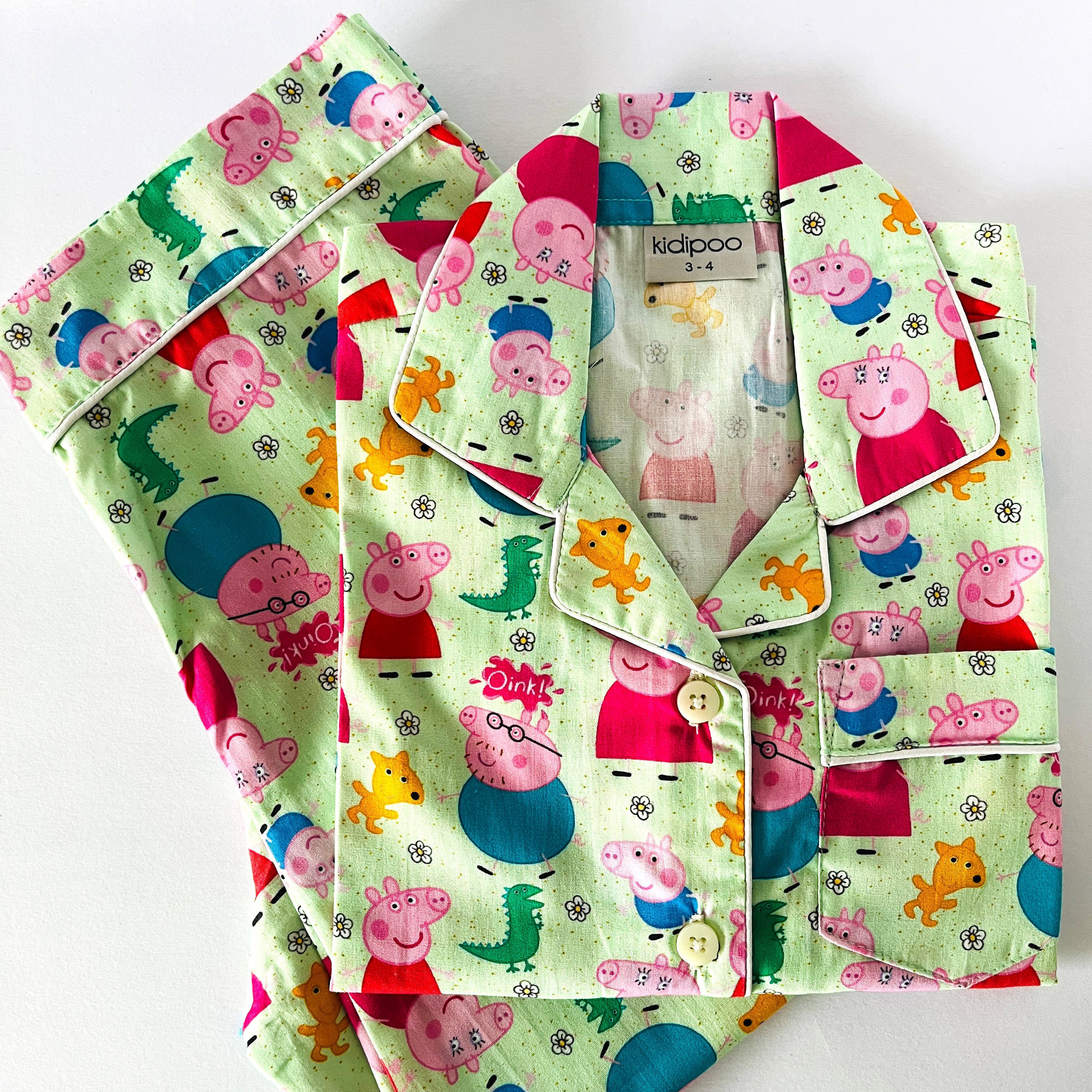 Green Peppa Pig Family Night Suit