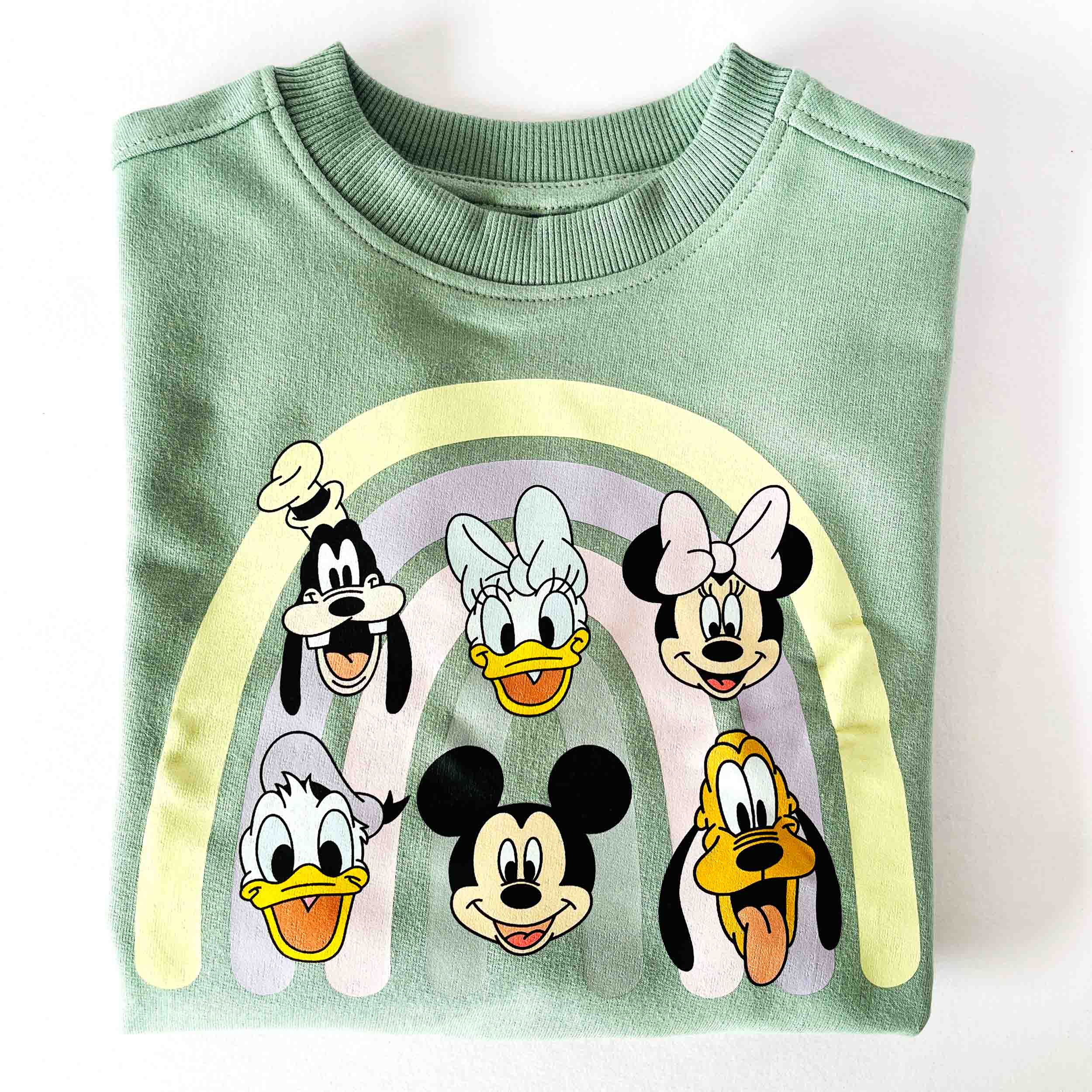 Kids Mickey Universe print cotton sweatshirt with round neck and long sleeve design