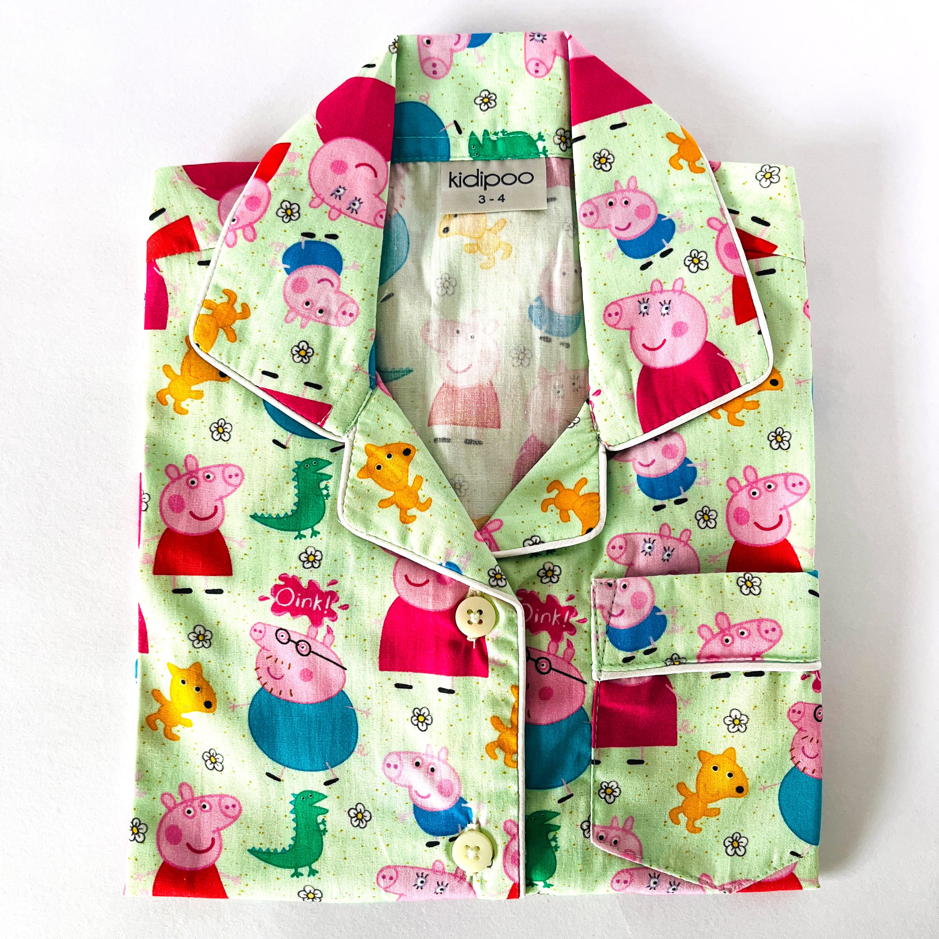 Green Peppa Pig Family Night Suit