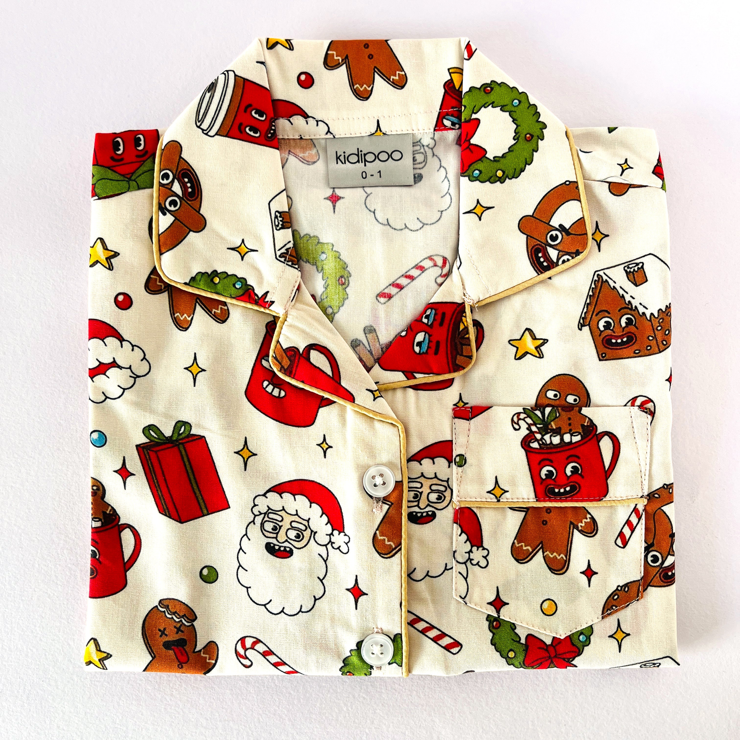 Beige Ho Ho Night Suit