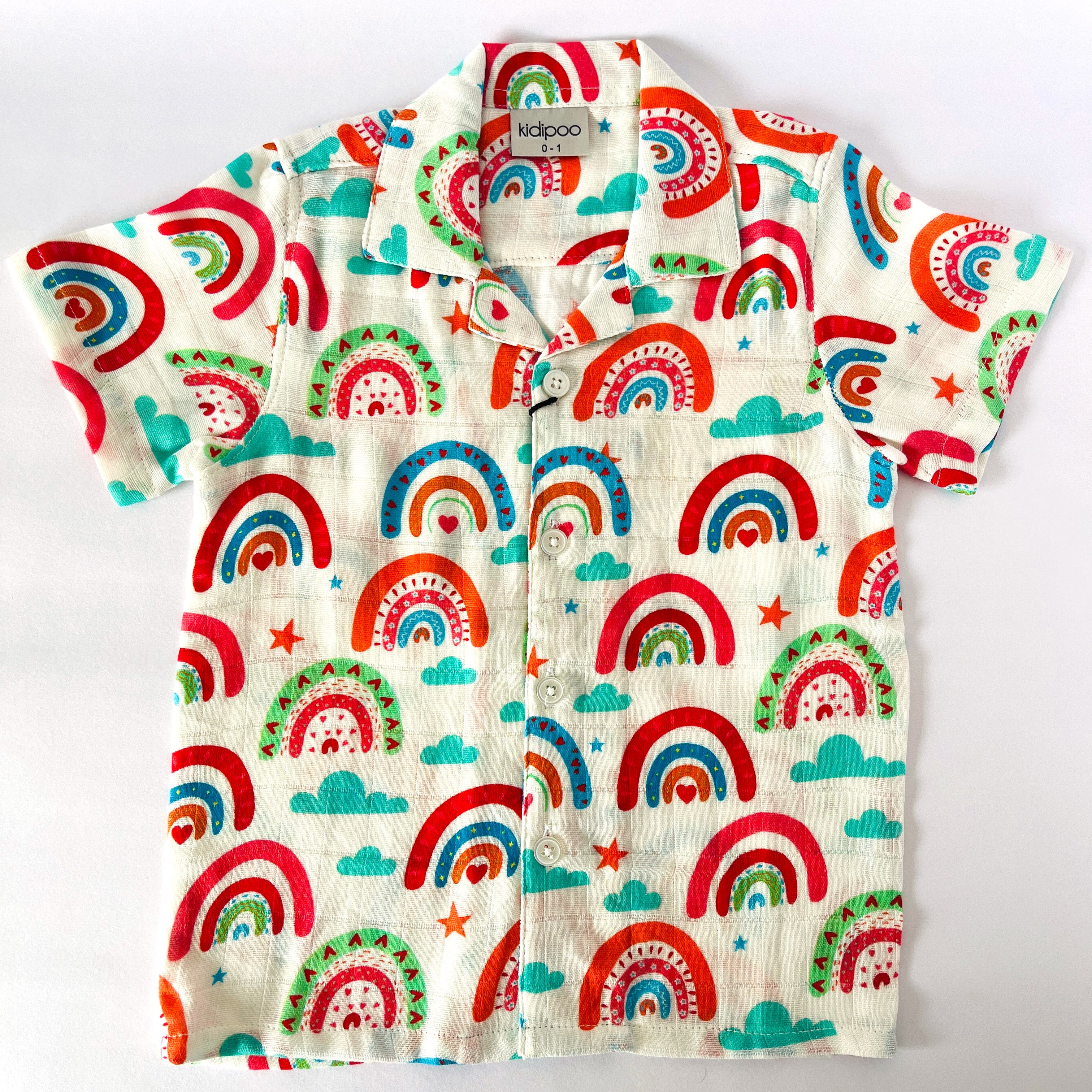 Rainbow Muslin Coord Set