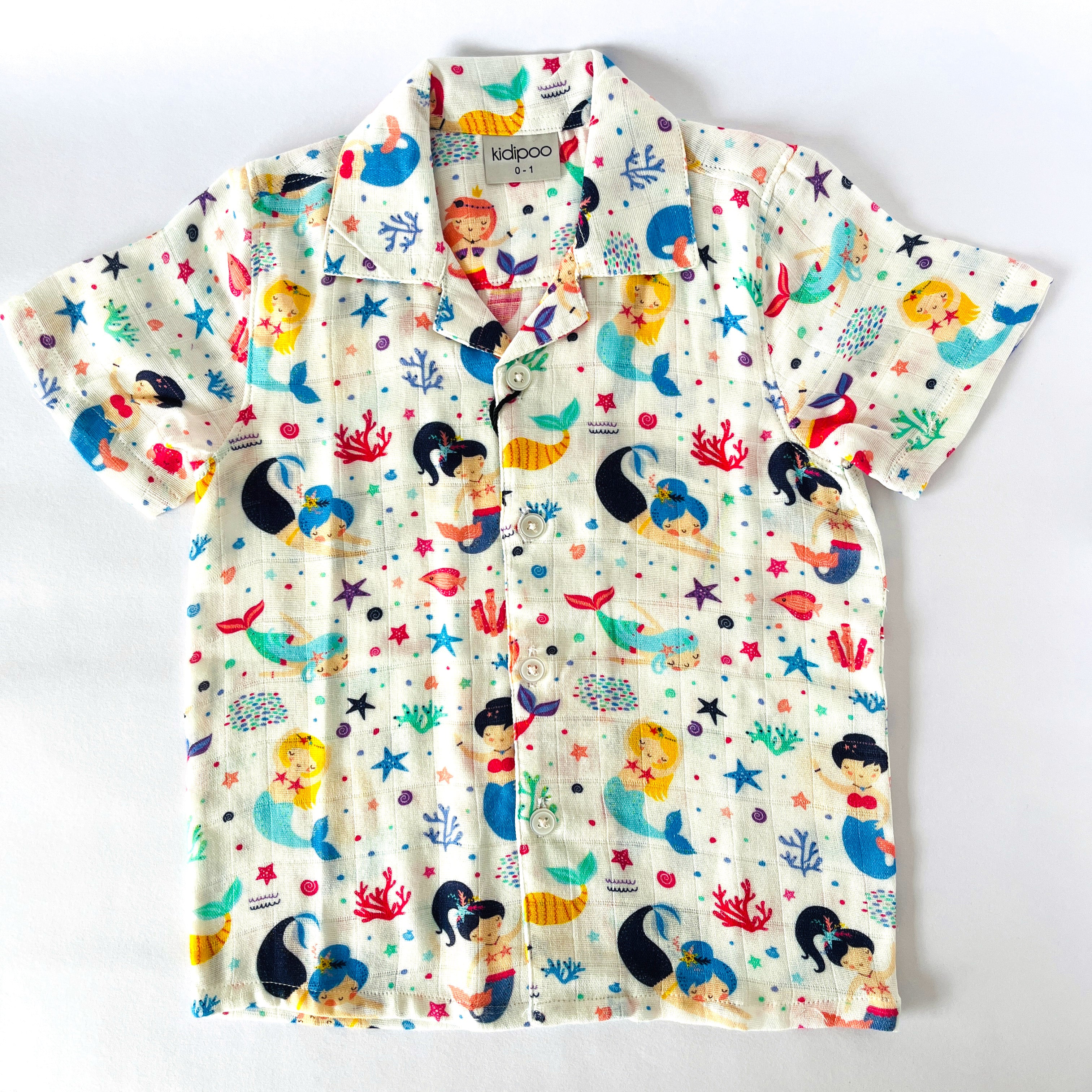 Fun Mermaid Muslin Coord Set