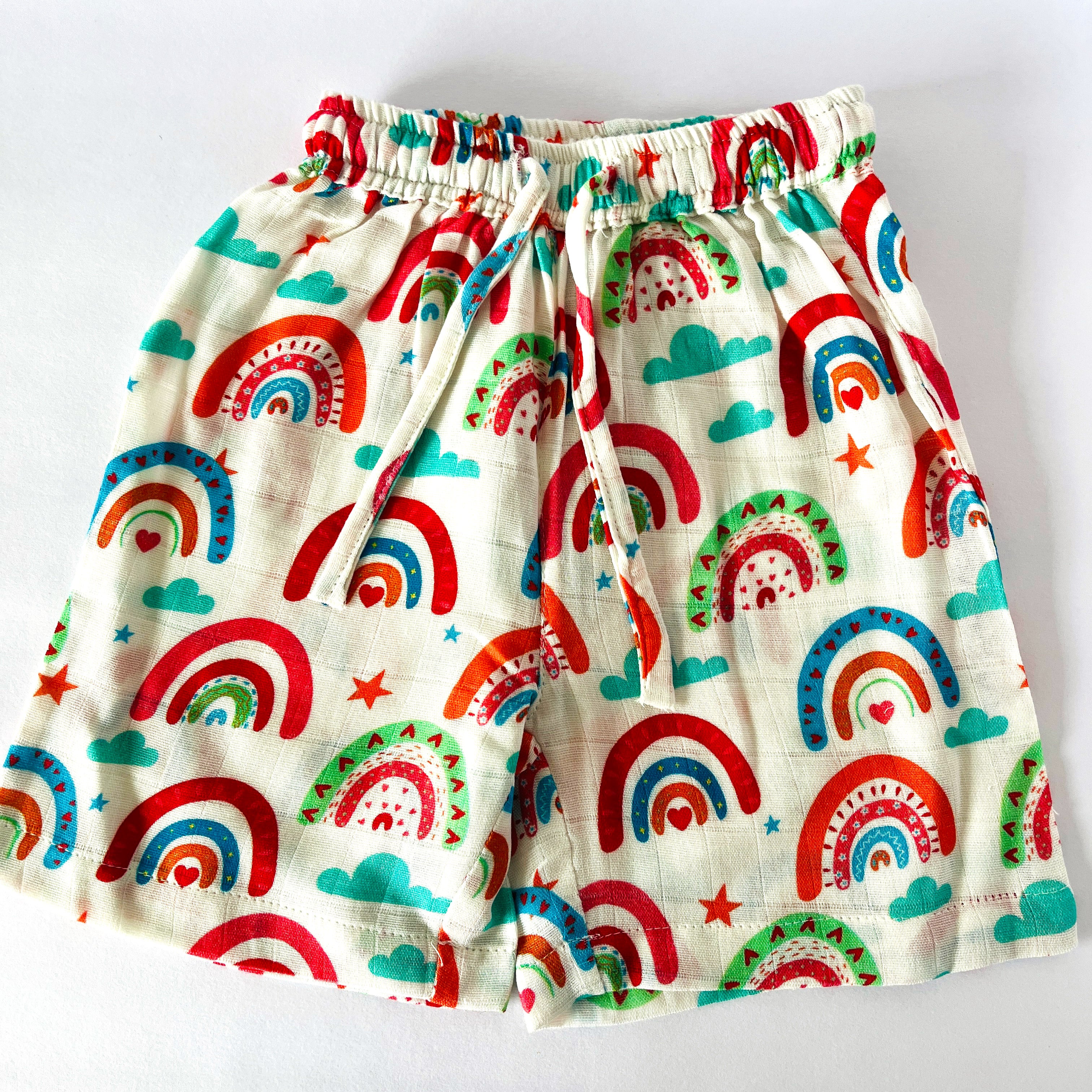 Rainbow Muslin Coord Set