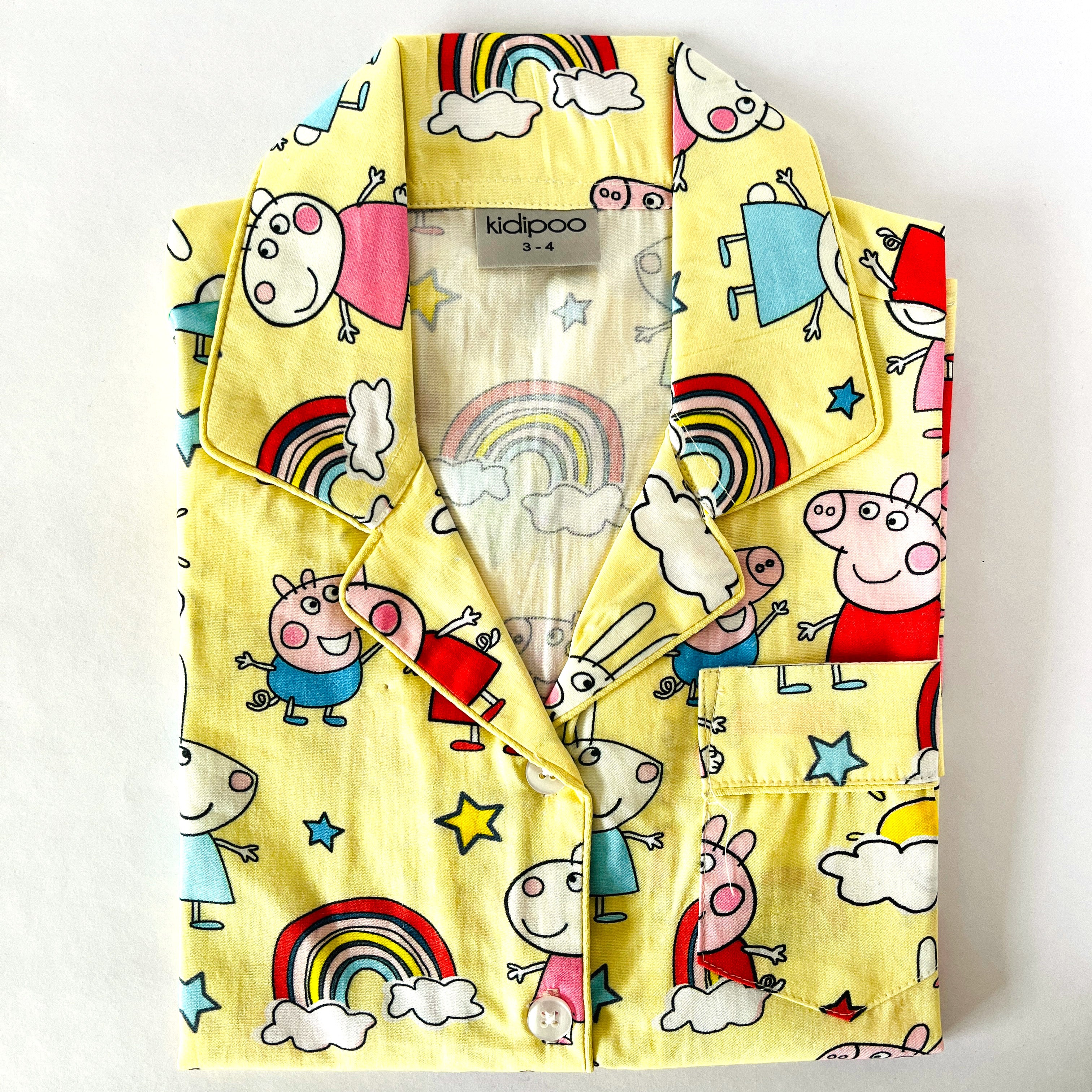 Yellow Doodle Peppa Pig Night Suit