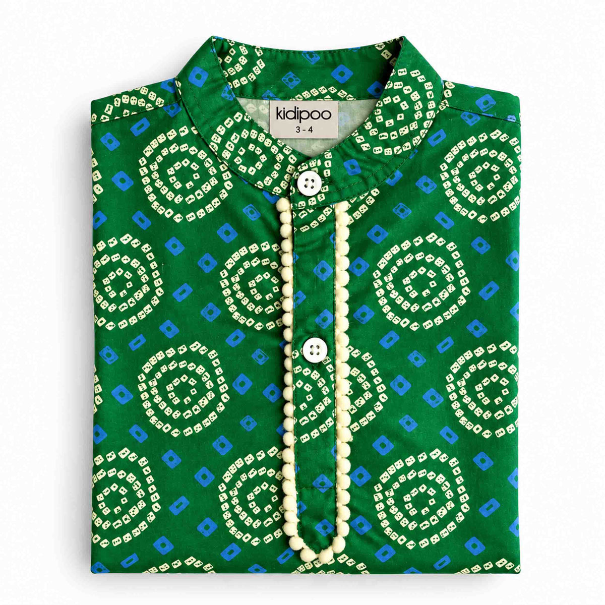 Green Bandhani Kurta Pajama